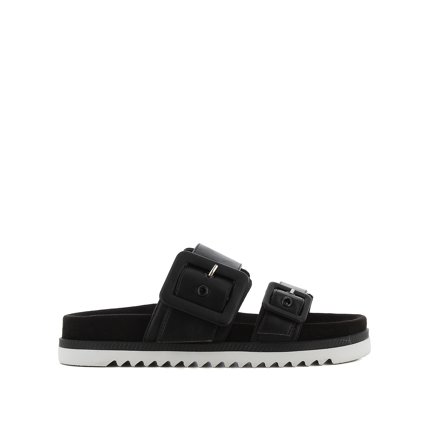 SJ Μαύρο footbed σανδάλι