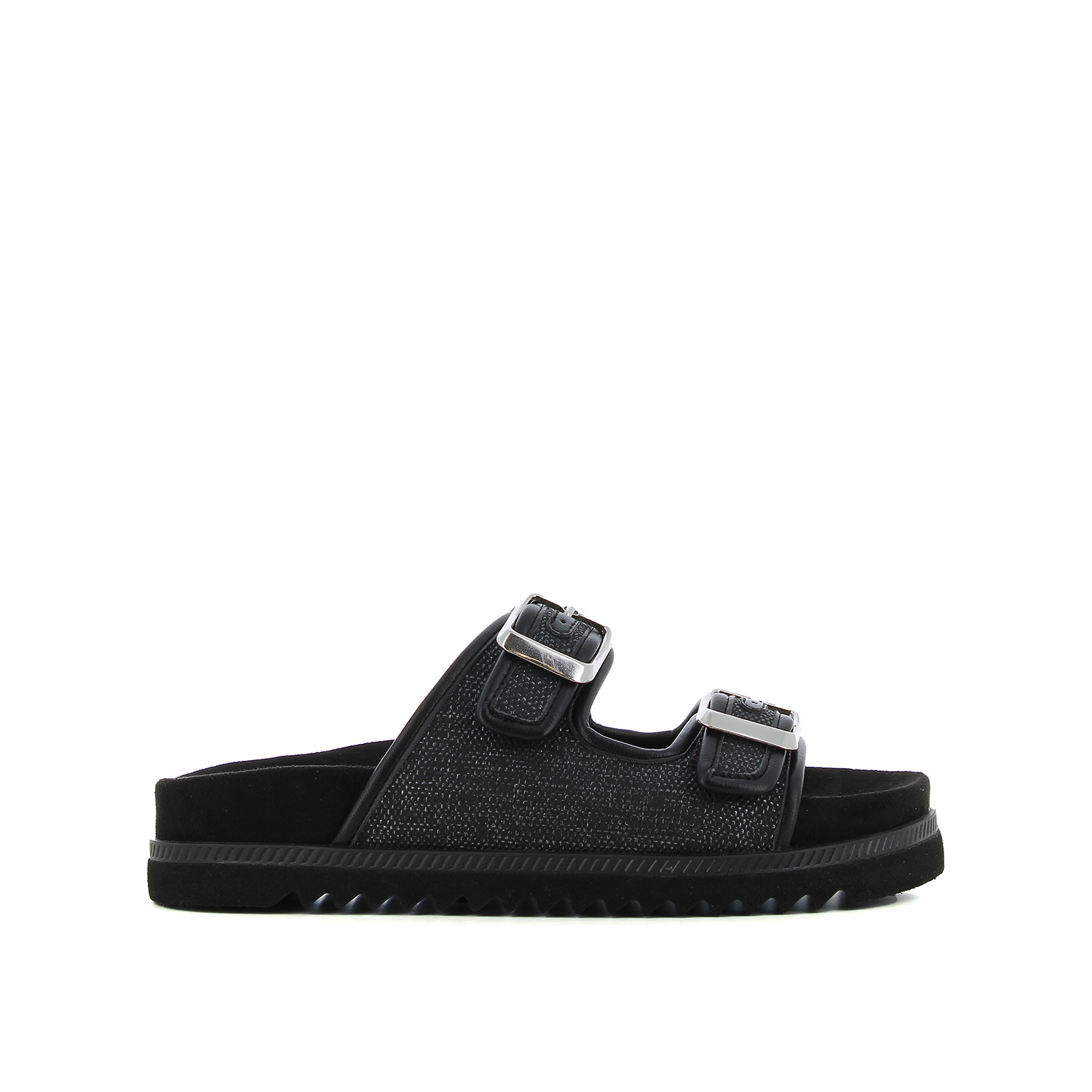 Μαύρο footbed σανδάλι