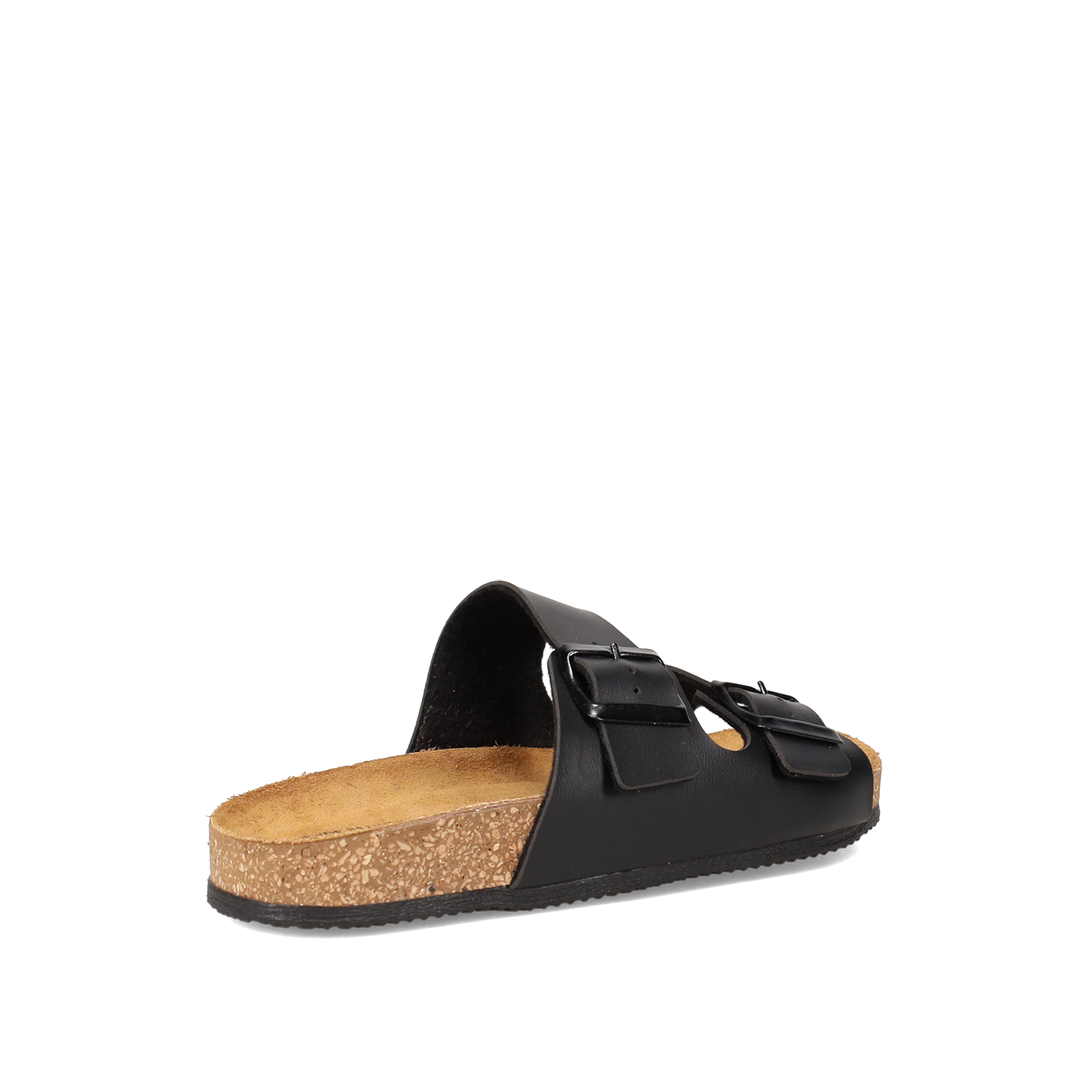 Μαύρο footbed σανδάλι φωτογραφία