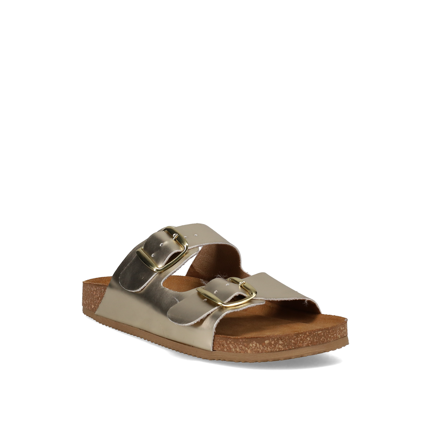 Χρυσό footbed σανδάλι φωτογραφία