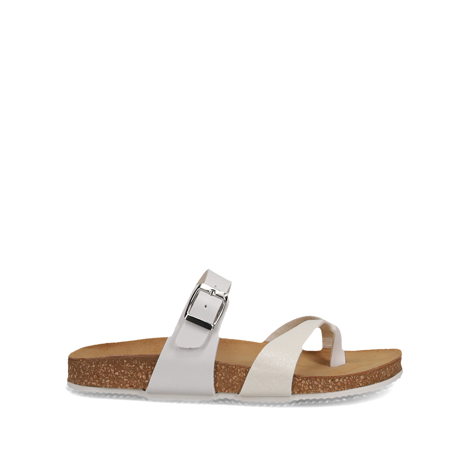 Λευκό footbed σανδάλι