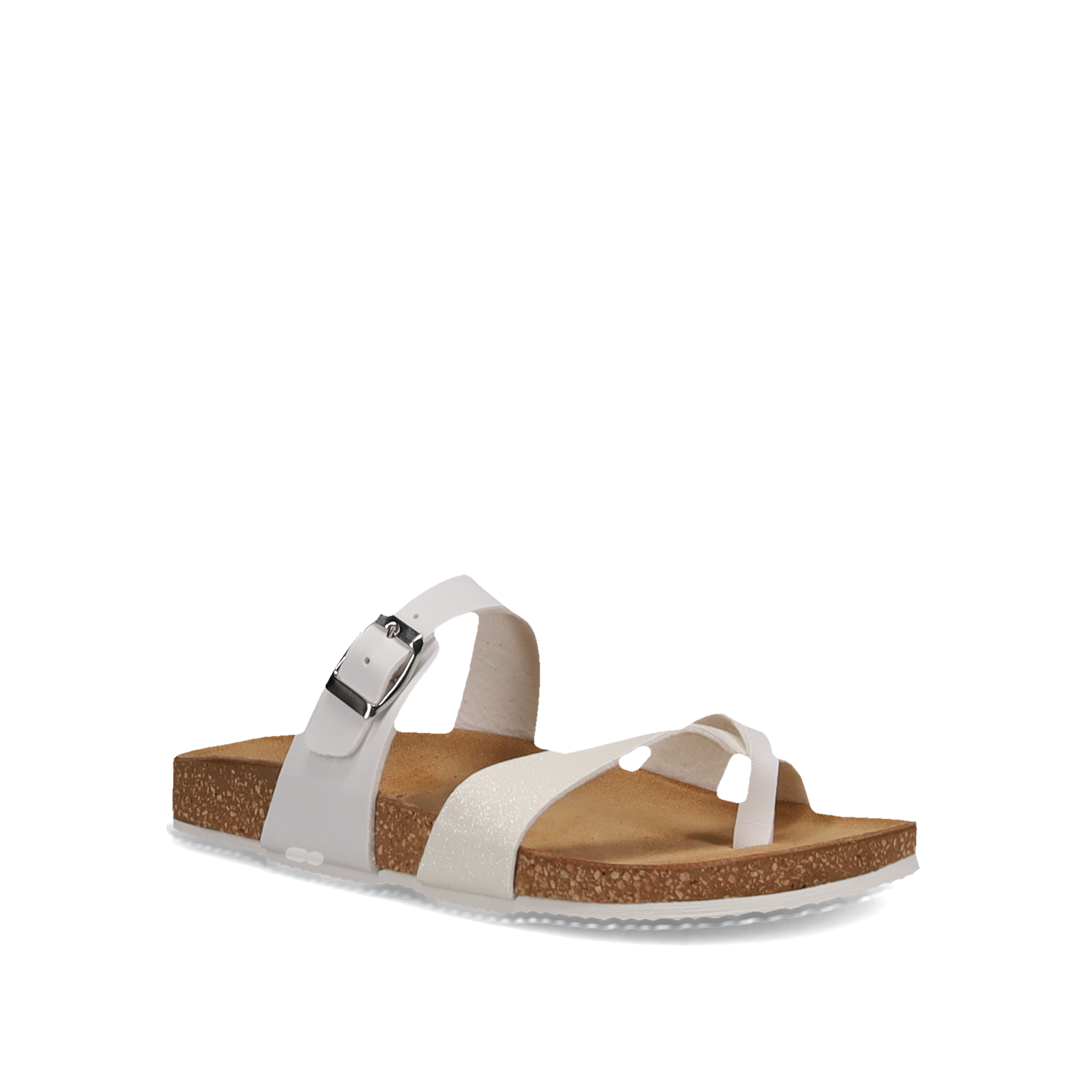 EASY WALK Λευκό footbed σανδάλι - 2
