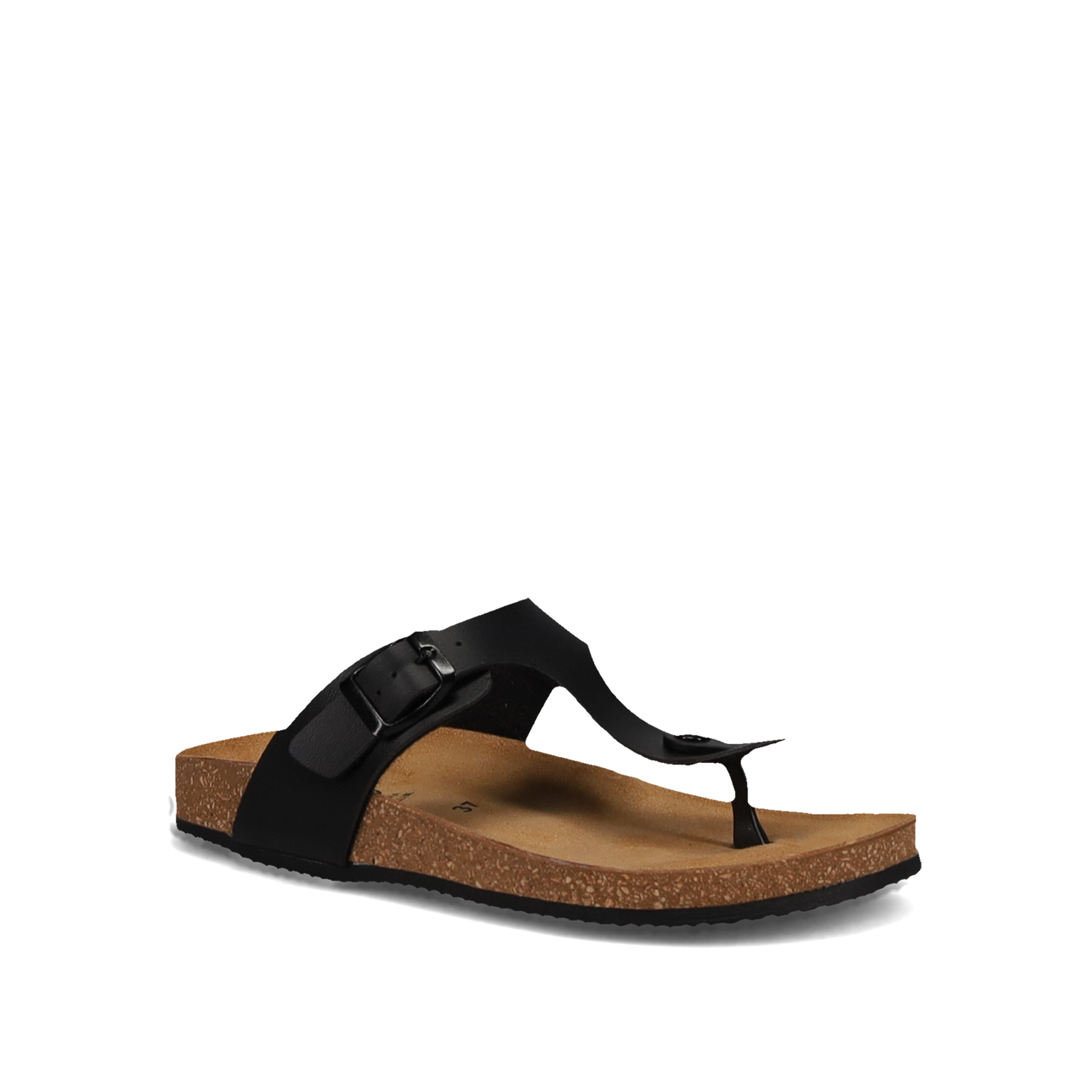 EASY WALK Μαύρο footbed σανδάλι - 2