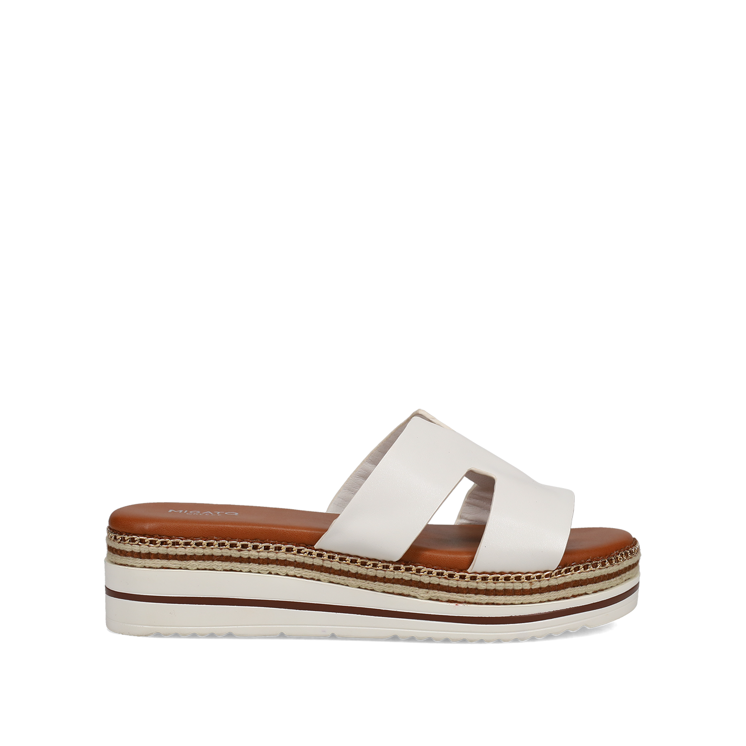 Λευκό flatform σανδάλι