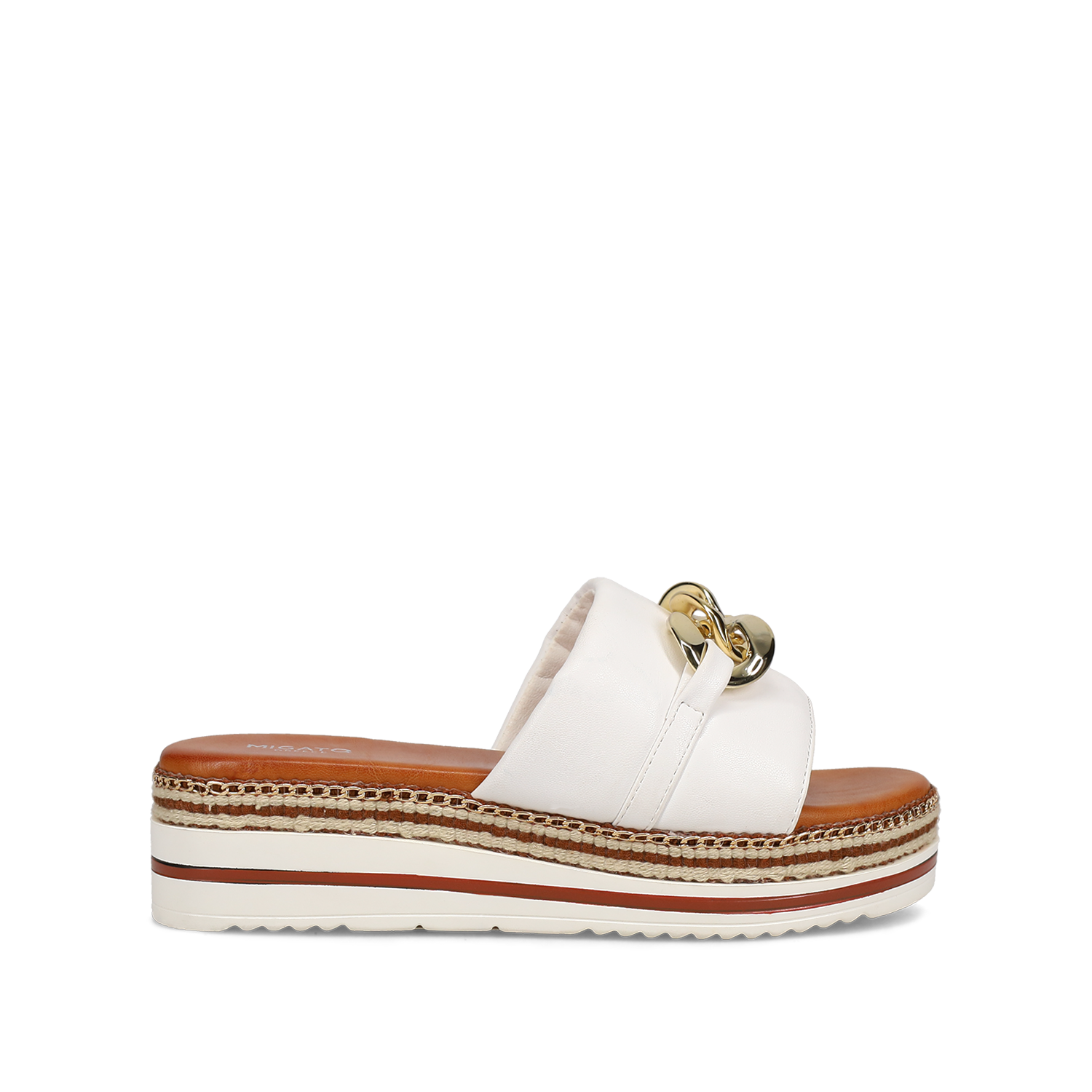 Λευκό flatform σανδάλι