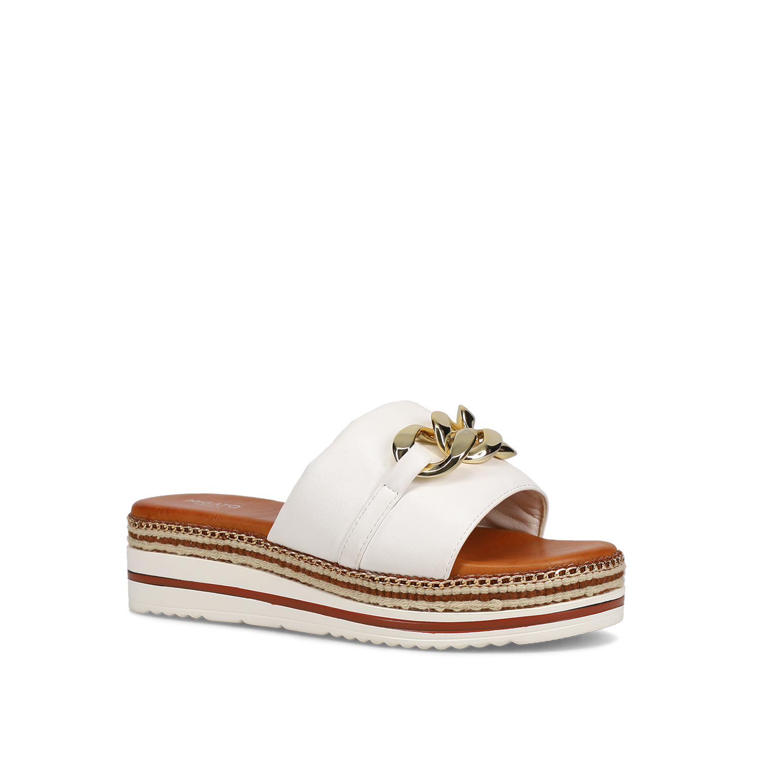 Λευκό flatform σανδάλι