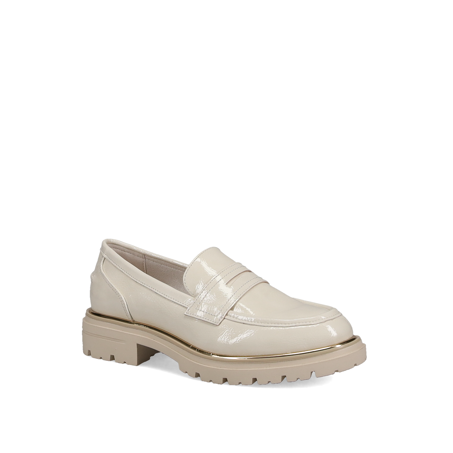 Εκρού chunky loafer φωτογραφία