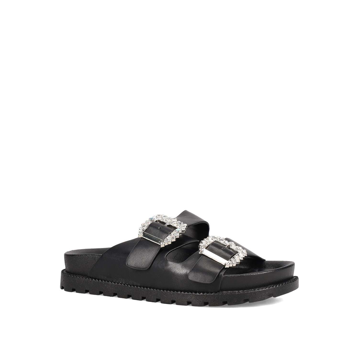 Μαύρο footbed σανδάλι