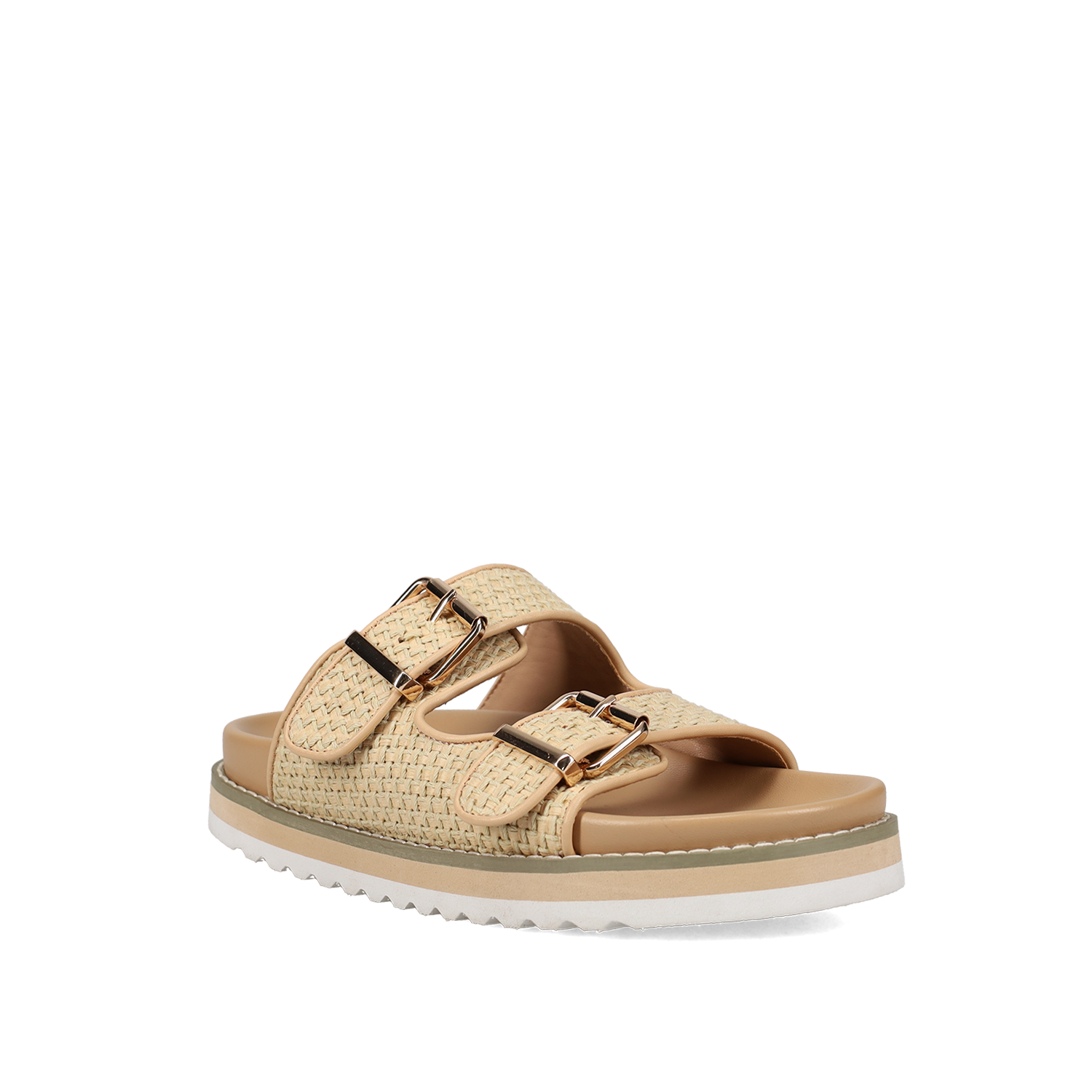 Μπεζ footbed σανδάλι
