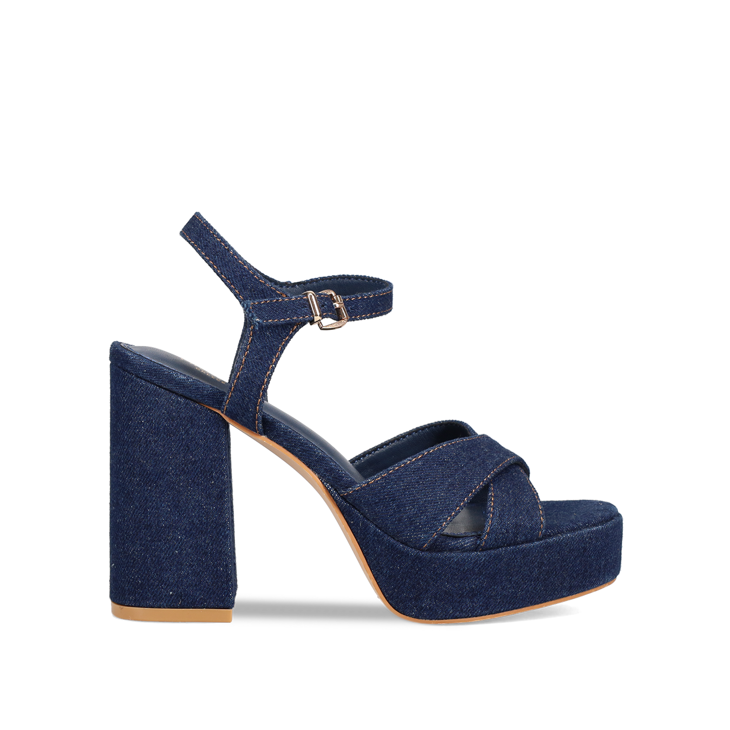 Μπλε denim πέδιλο