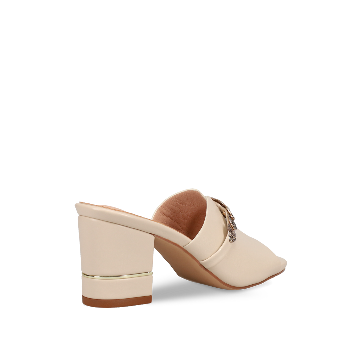 Μπεζ mule πέδιλο φωτογραφία