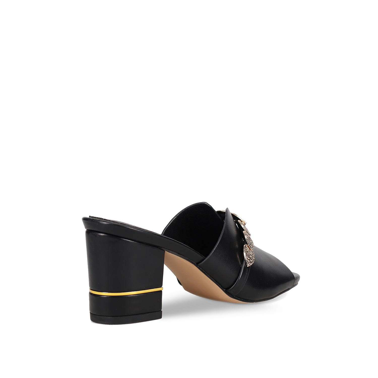 Μαύρο mule πέδιλο φωτογραφία