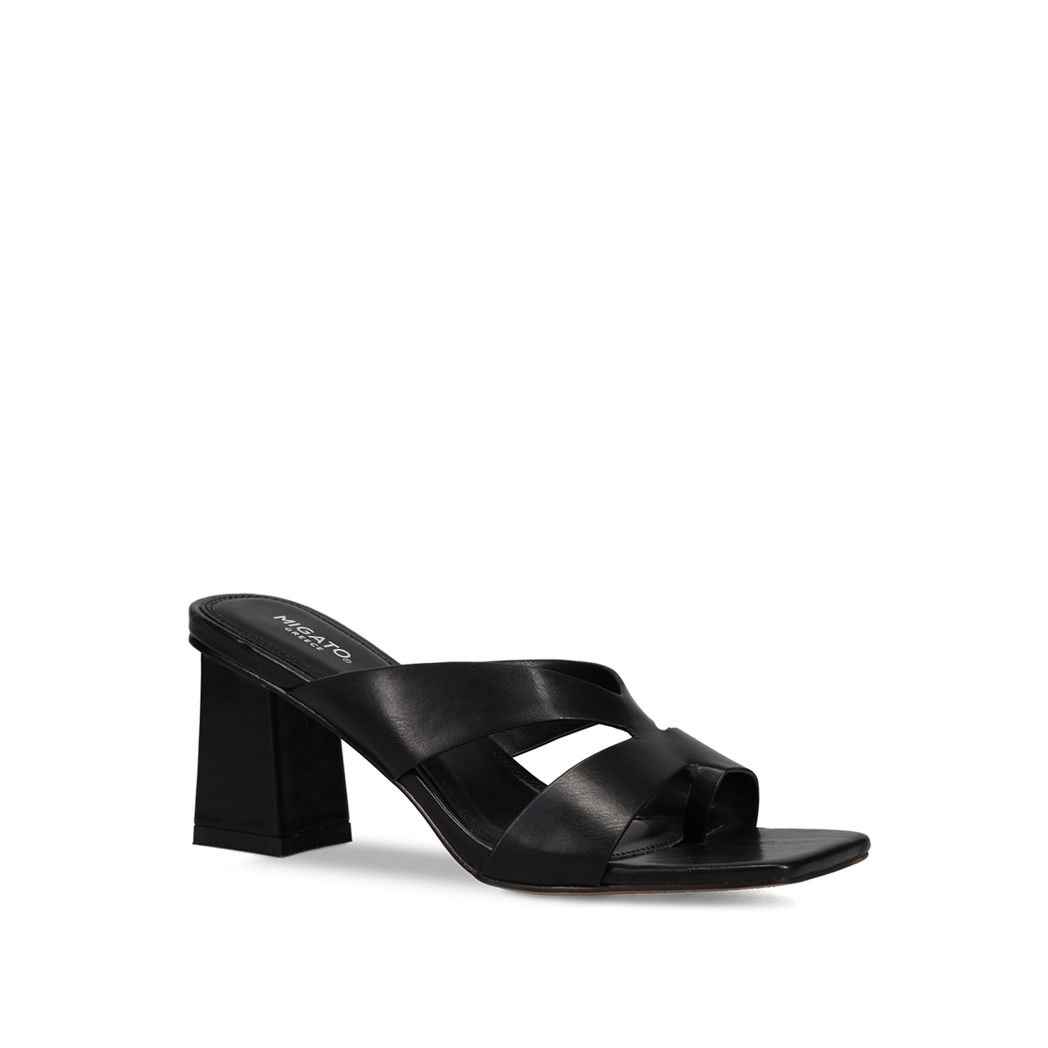 Μαύρο mule πέδιλο
