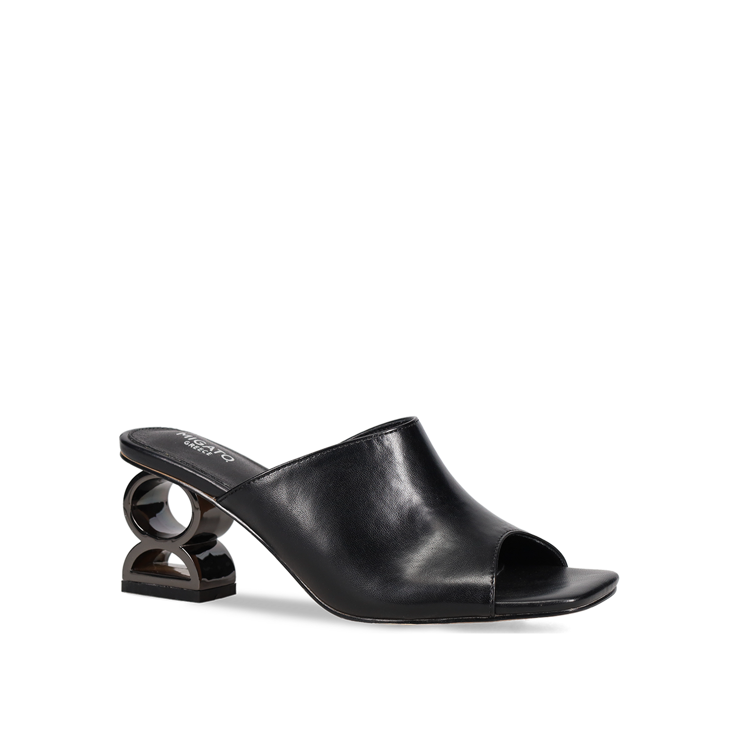 Μαύρο mule πέδιλο