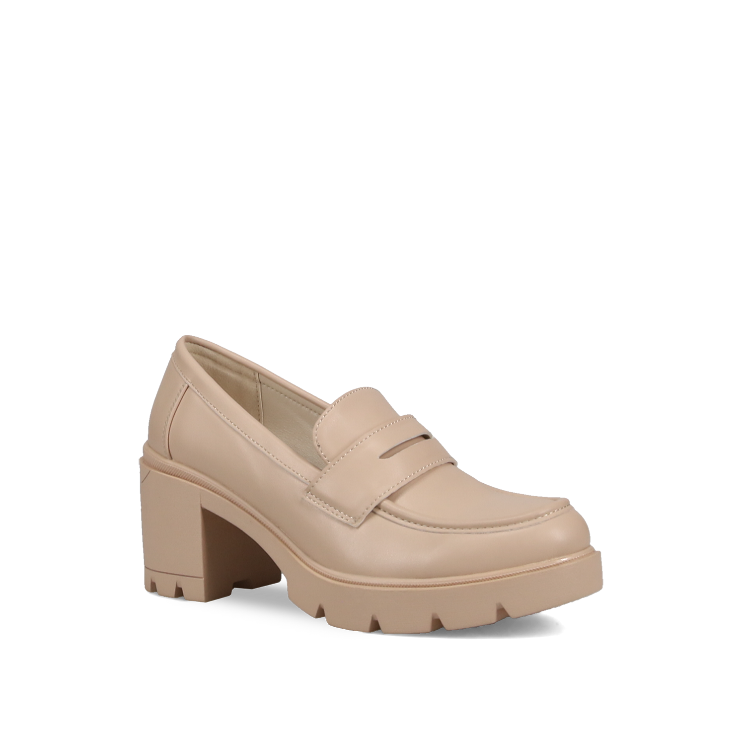 Μπεζ chunky loafer φωτογραφία