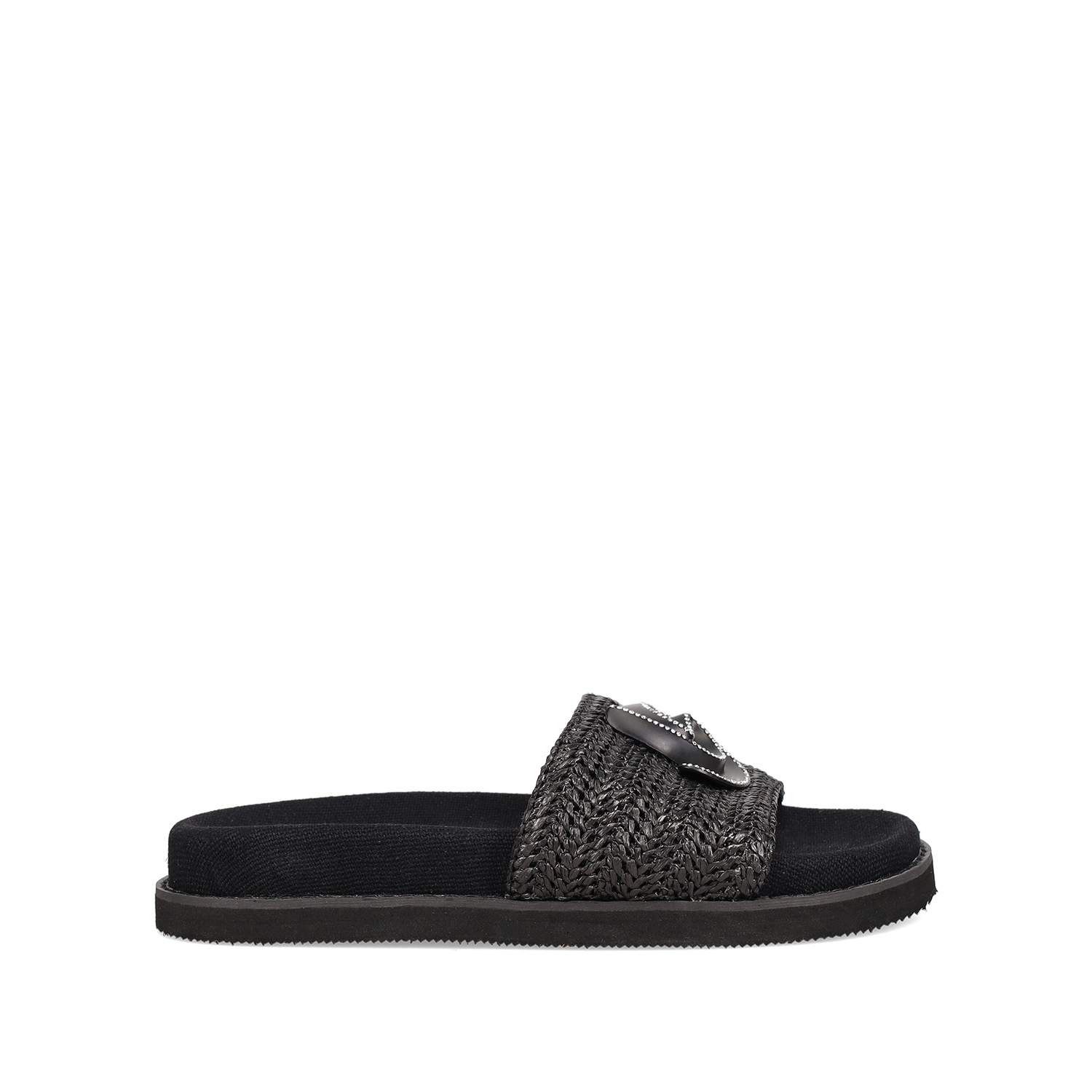 Μαύρο footbed σανδάλι