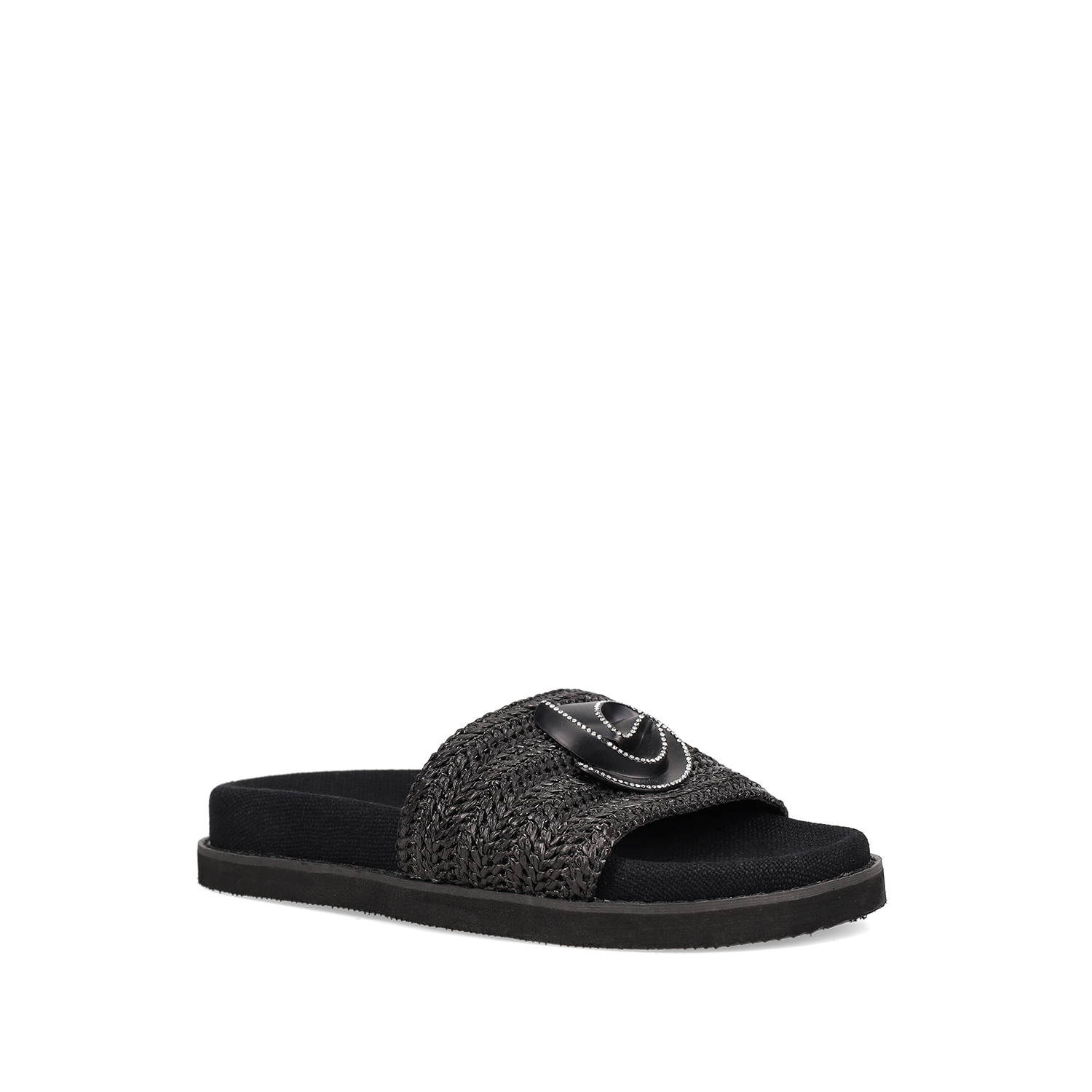 Μαύρο footbed σανδάλι