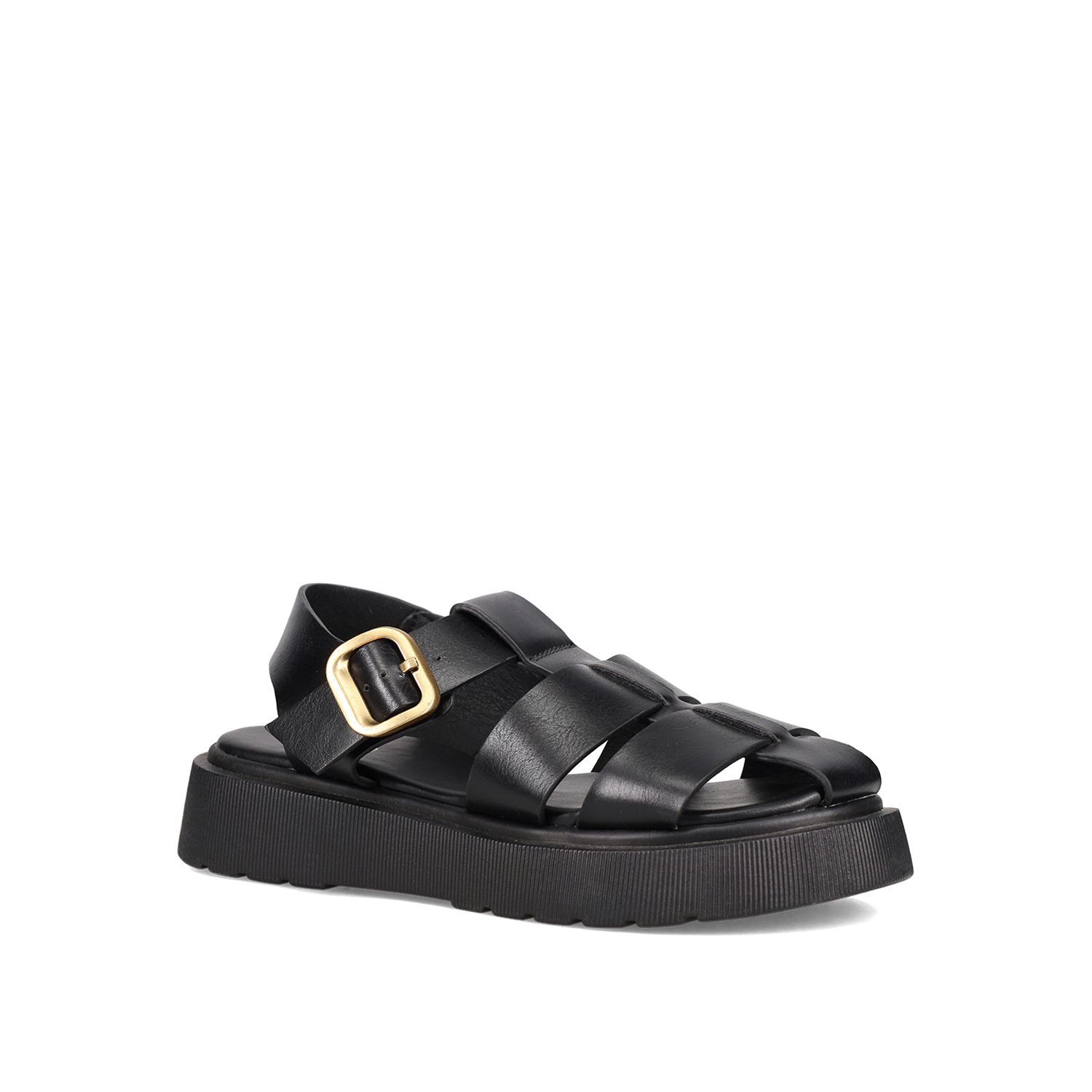Μαύρο flatform σανδάλι