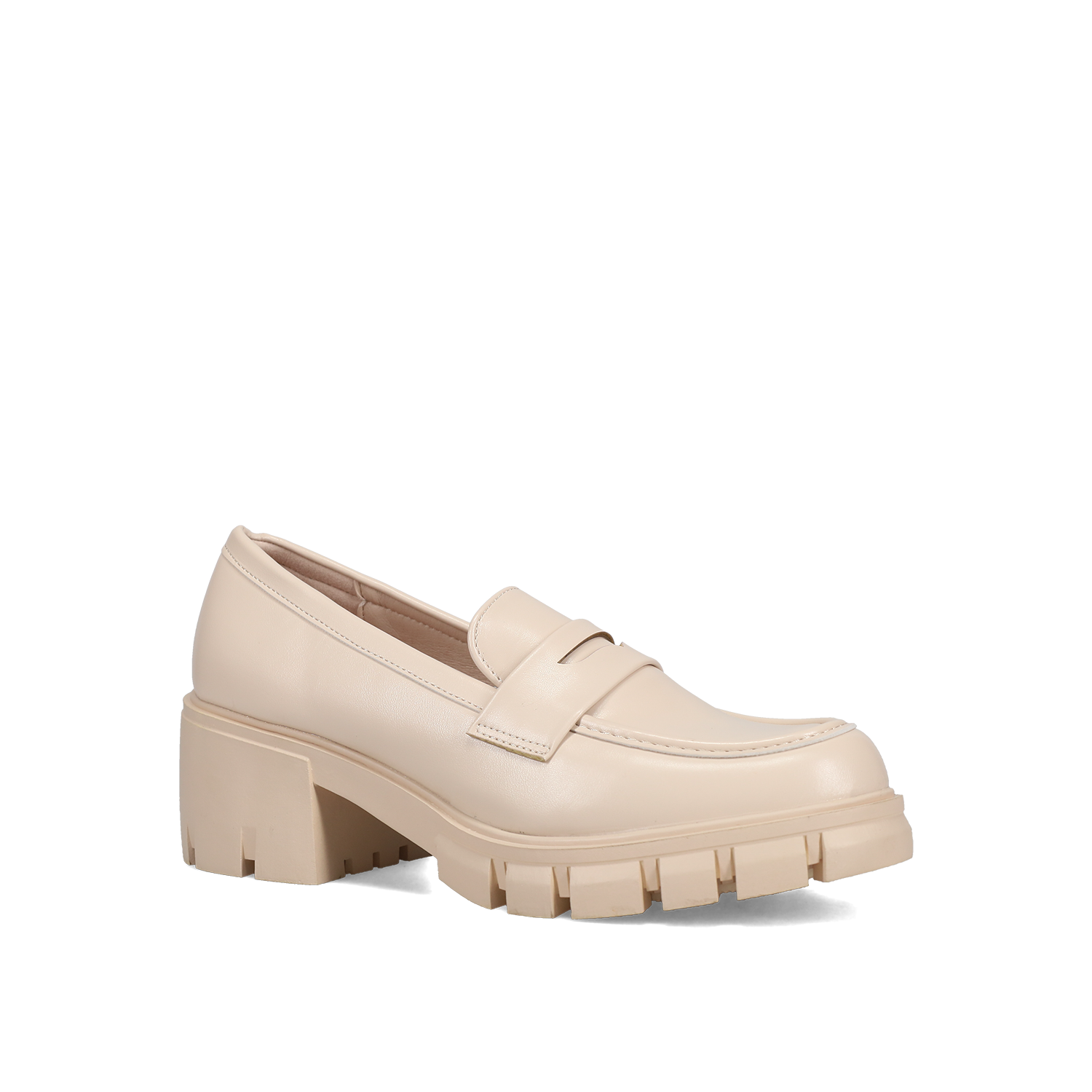 Μπεζ chunky loafer φωτογραφία