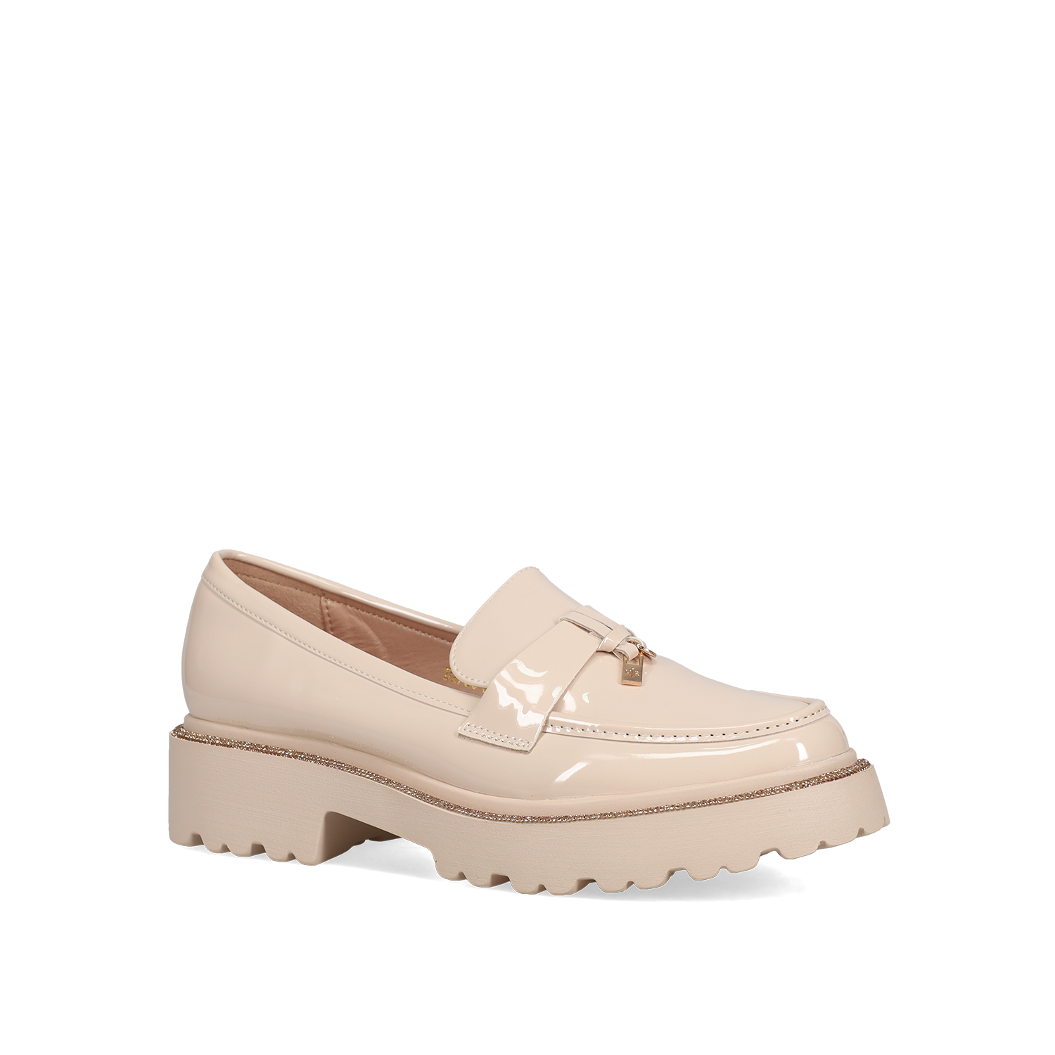 Μπεζ chunky loafer φωτογραφία