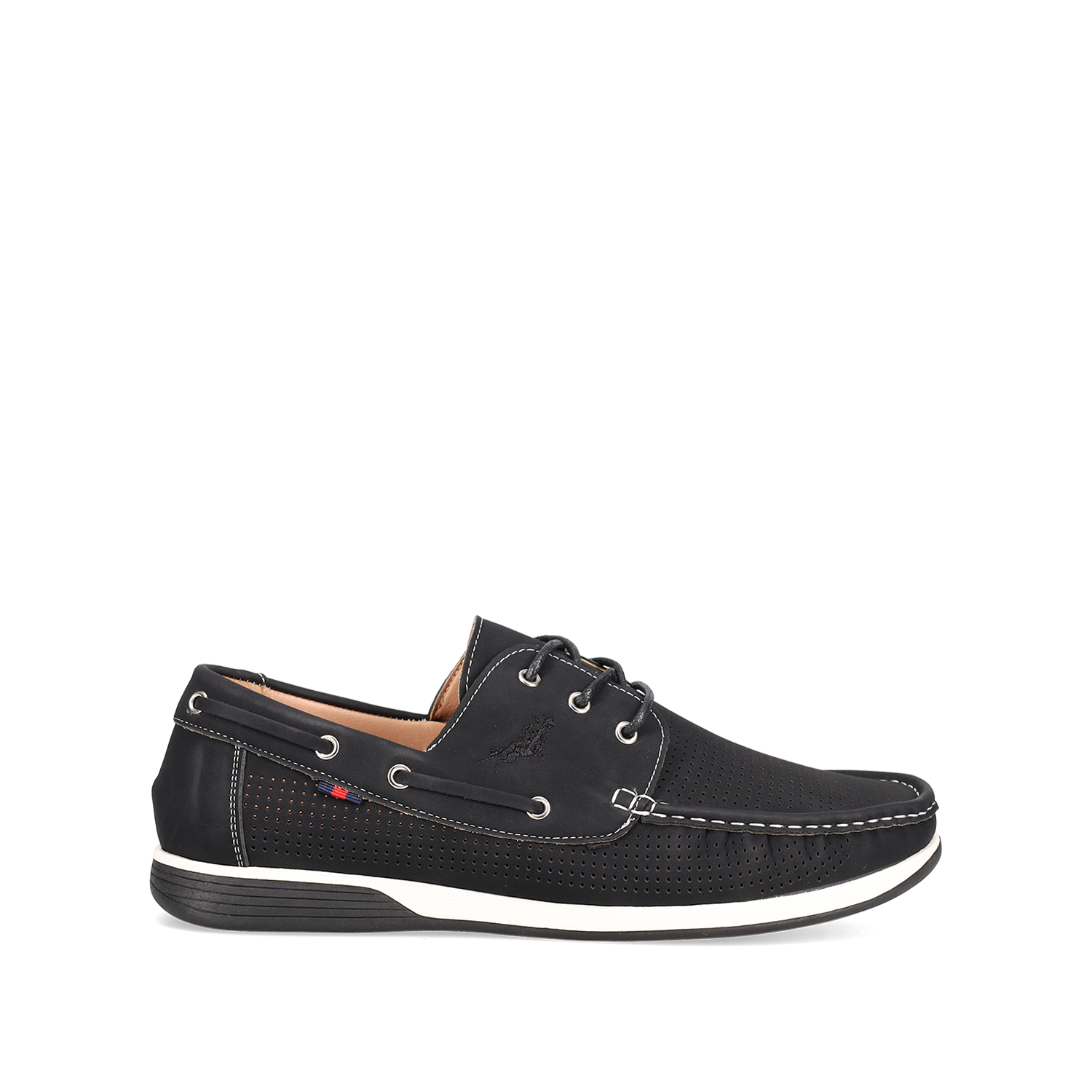 Μαύρο ανδρικό boat shoe