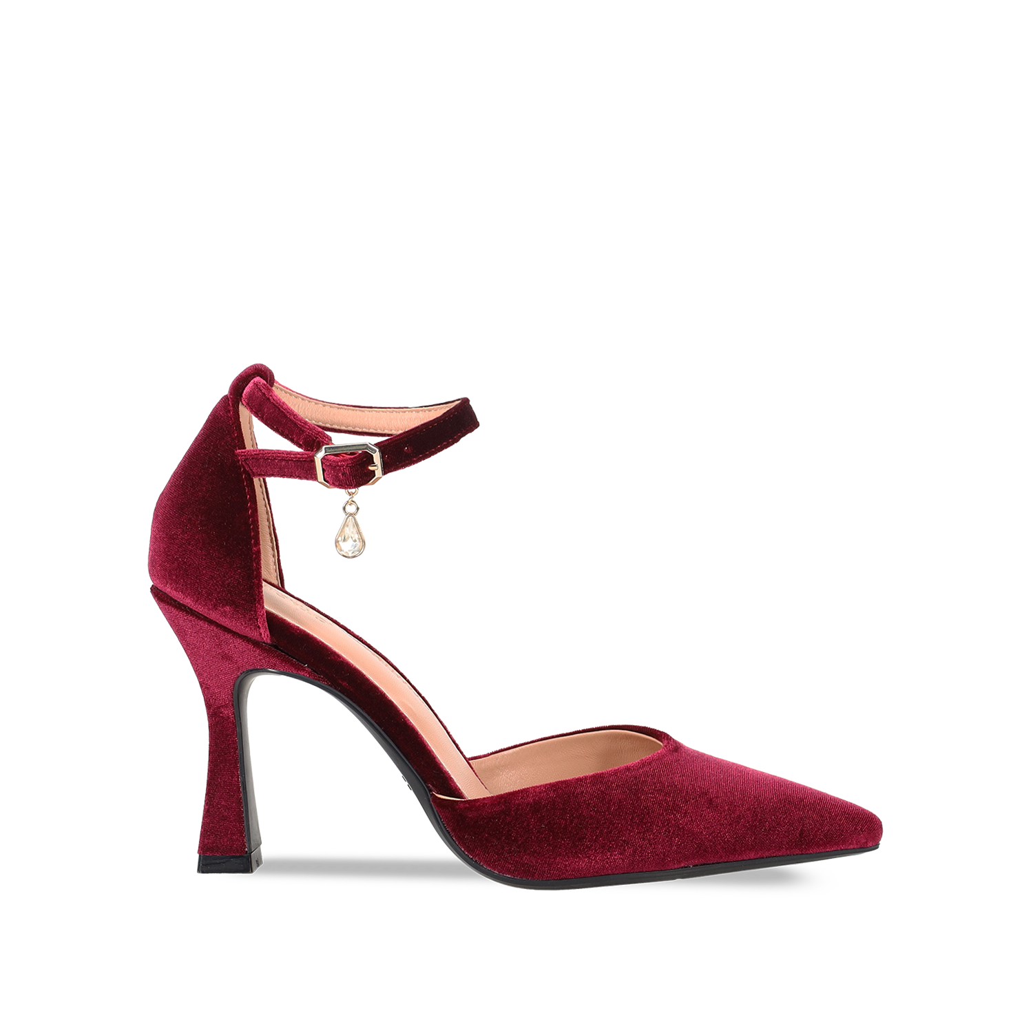 Μπορντώ βελούδινη γόβα