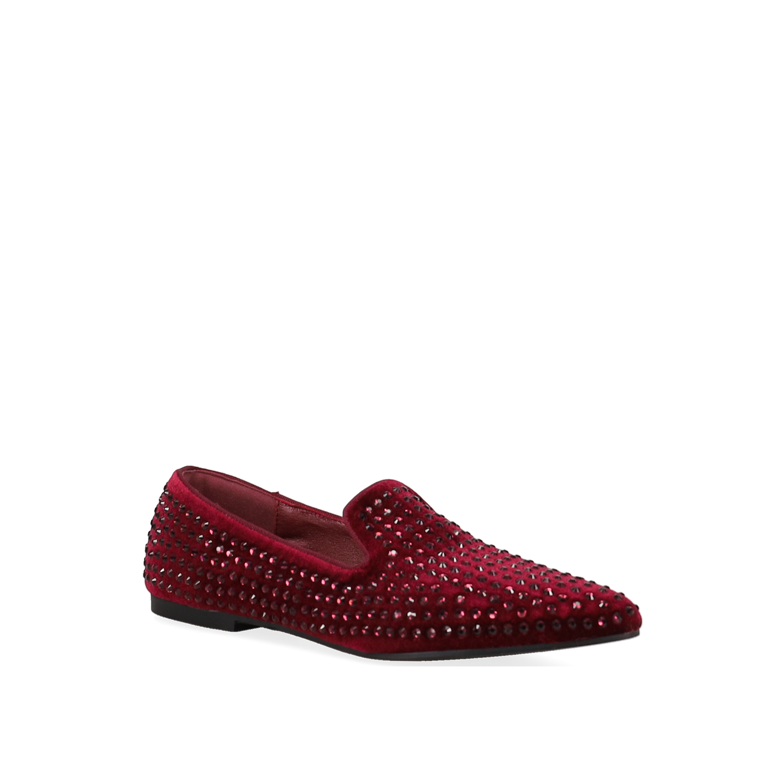 Μπορντώ βελούδινο loafer