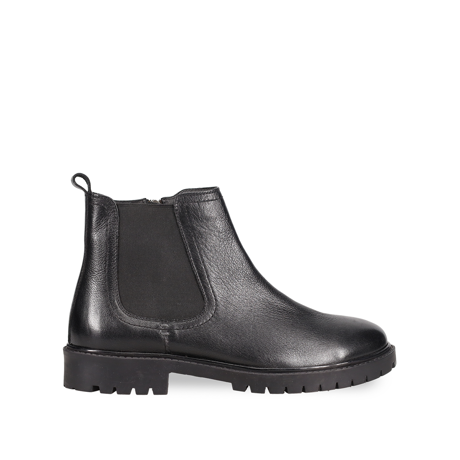 Ανδρικό μαύρο δερμάτινο μποτάκι Chelsea