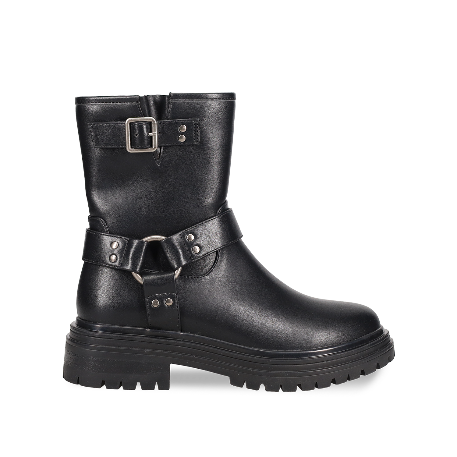 Μαύρο μποτάκι biker