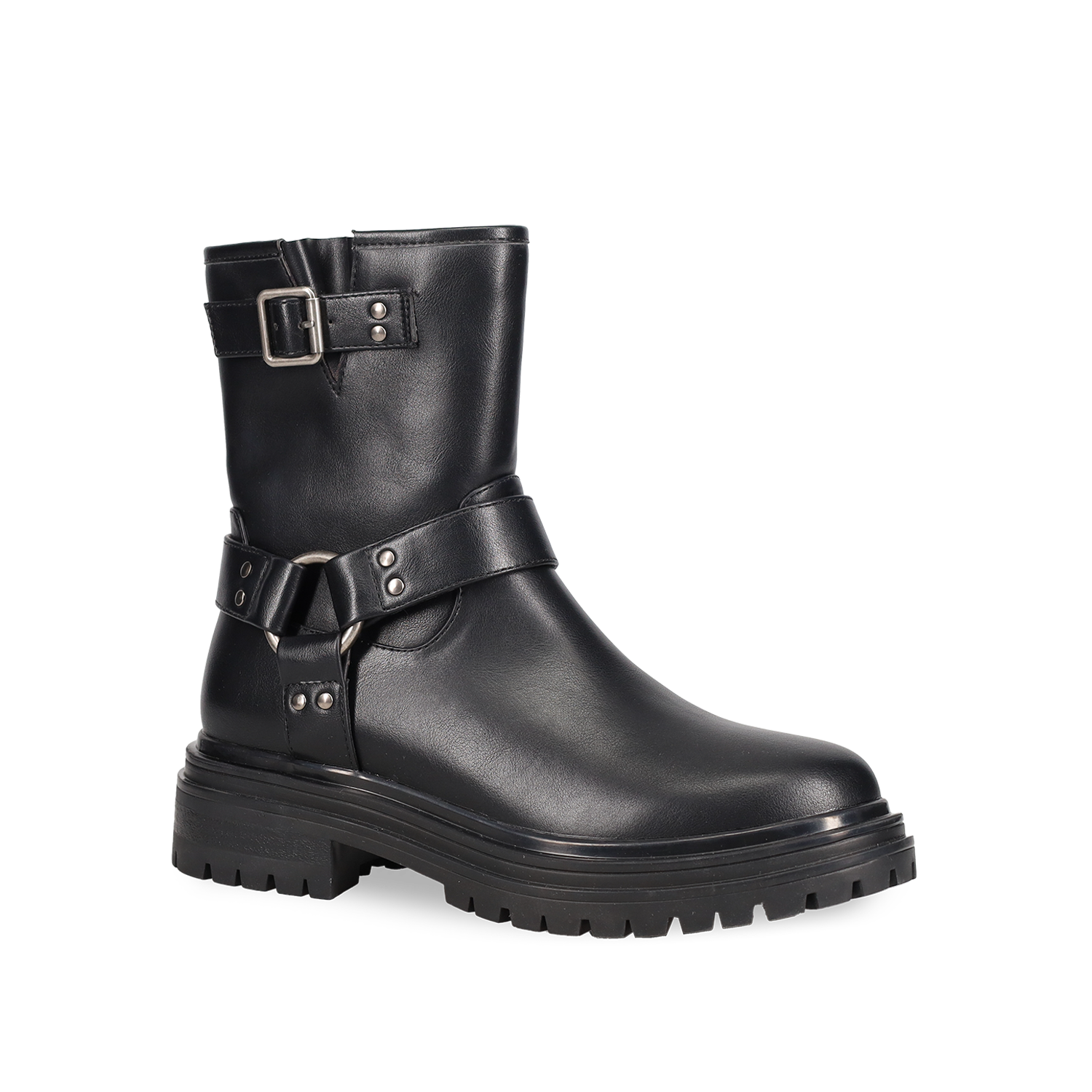 Μαύρο μποτάκι biker φωτογραφία