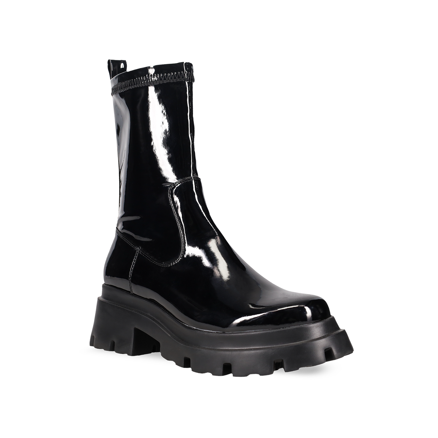 Μαύρο μποτάκι λουστρίνι φωτογραφία