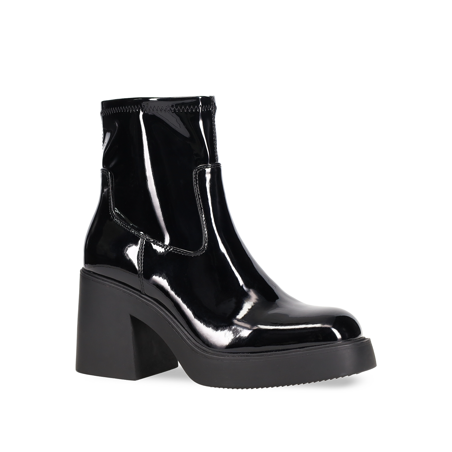 Μαύρο μποτάκι λουστρίνι φωτογραφία