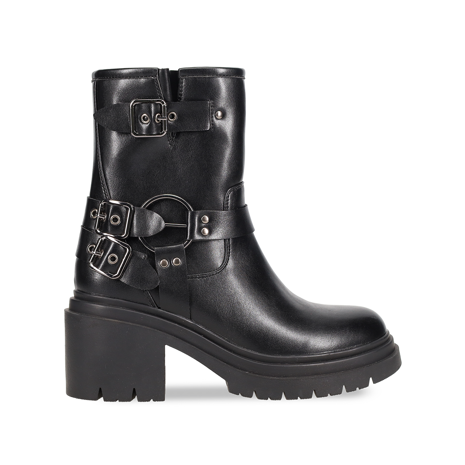 Μαύρο biker μποτάκι