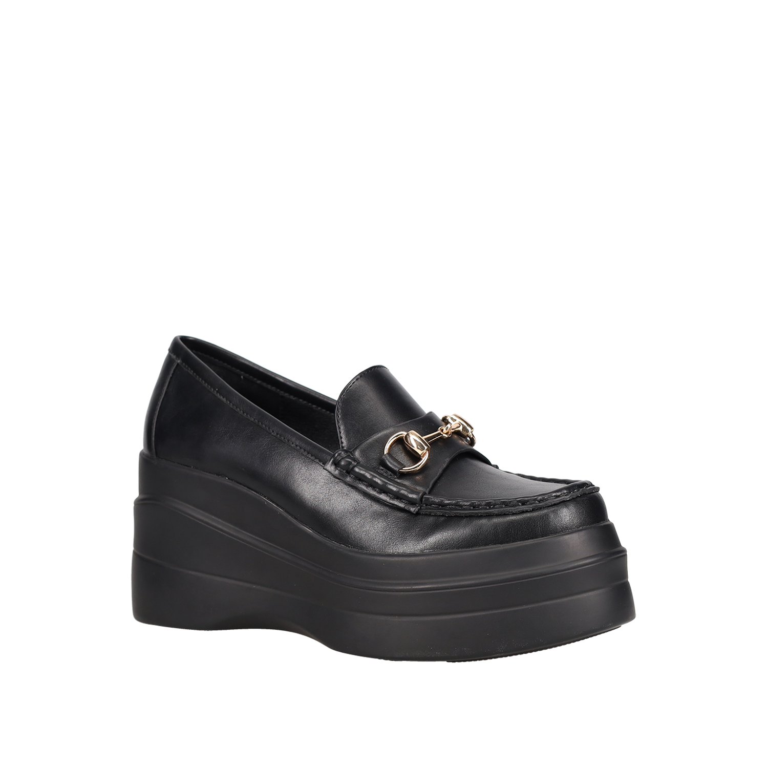 Μαύρο wedge loafer φωτογραφία