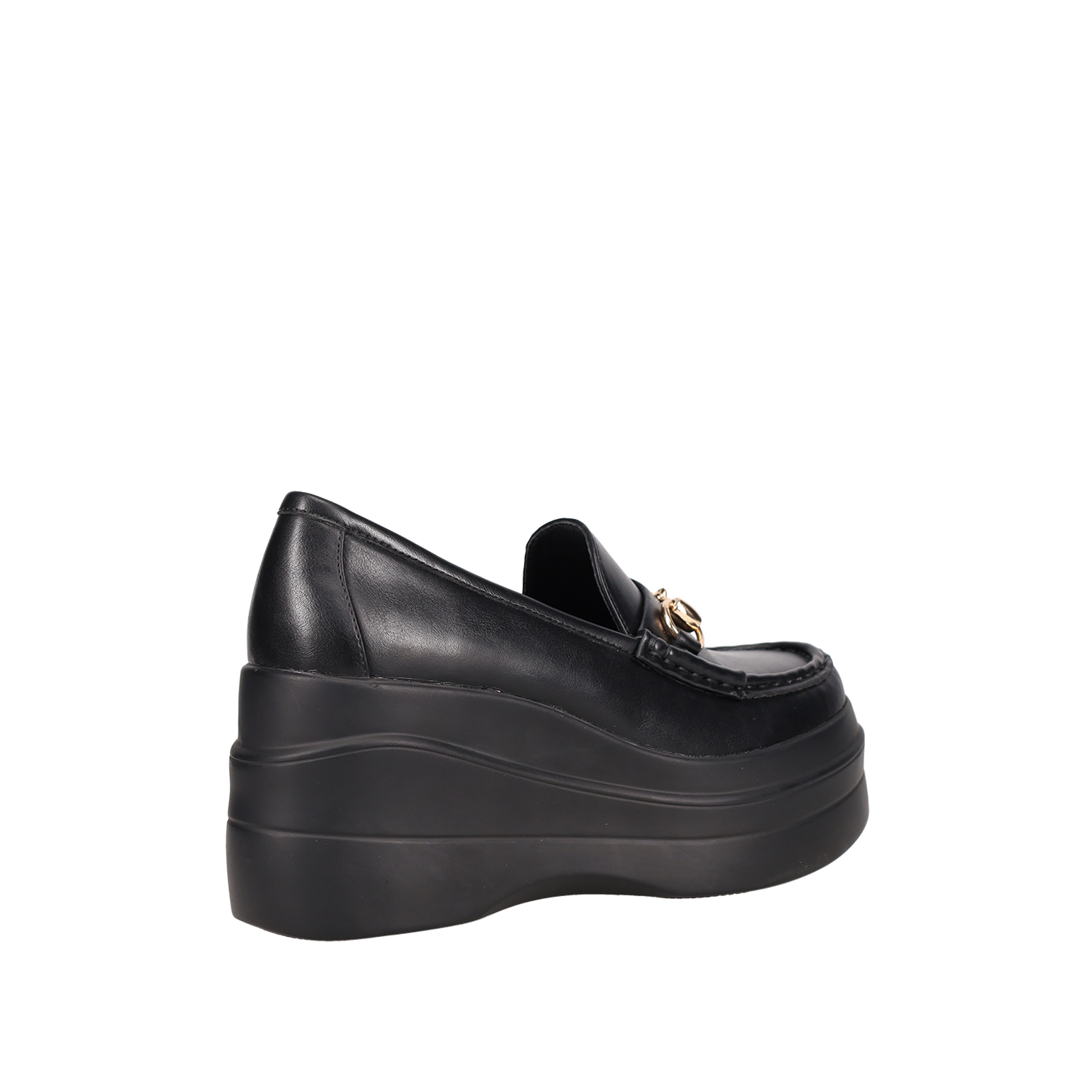 Μαύρο wedge loafer φωτογραφία