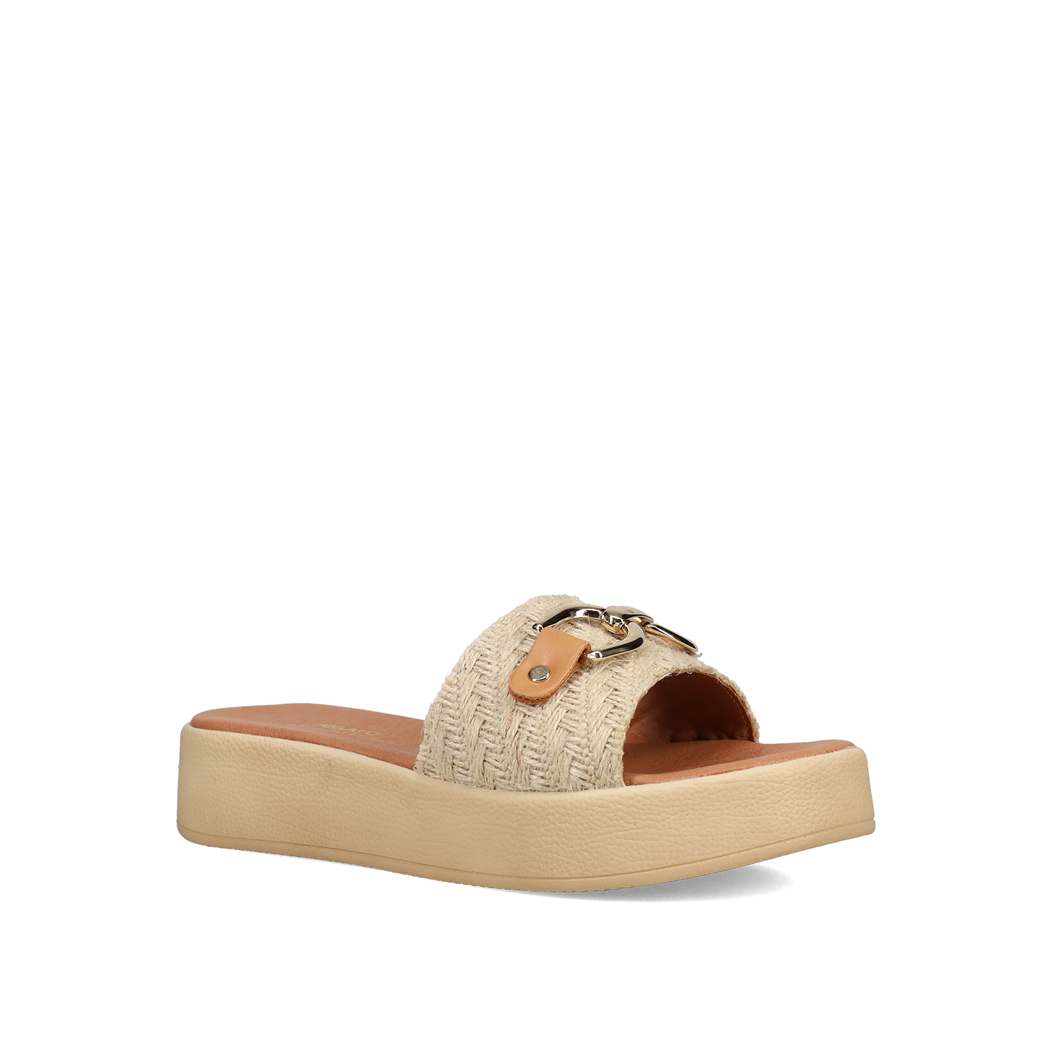 Μπεζ flatform σανδάλι φωτογραφία