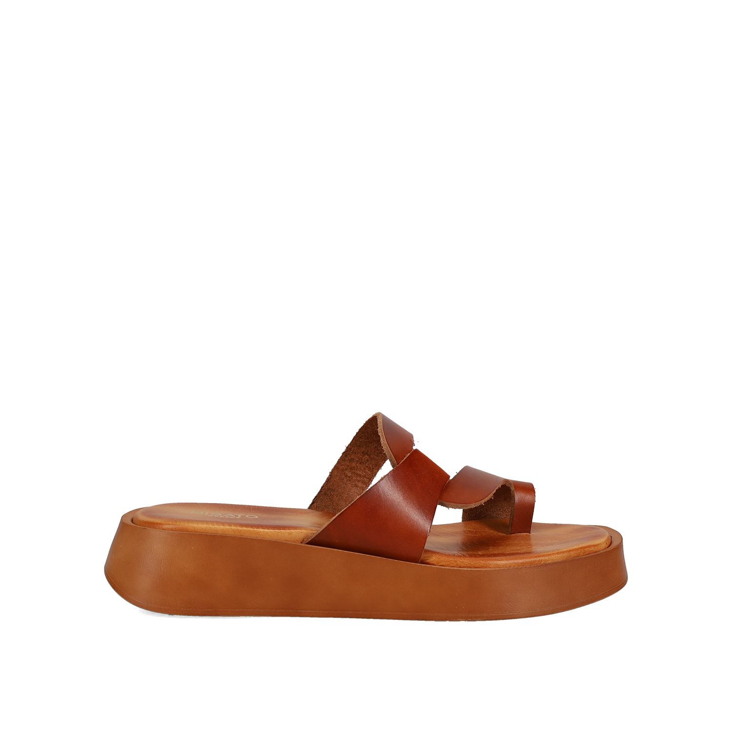 Ταμπά δερμάτινο flatform σανδάλι