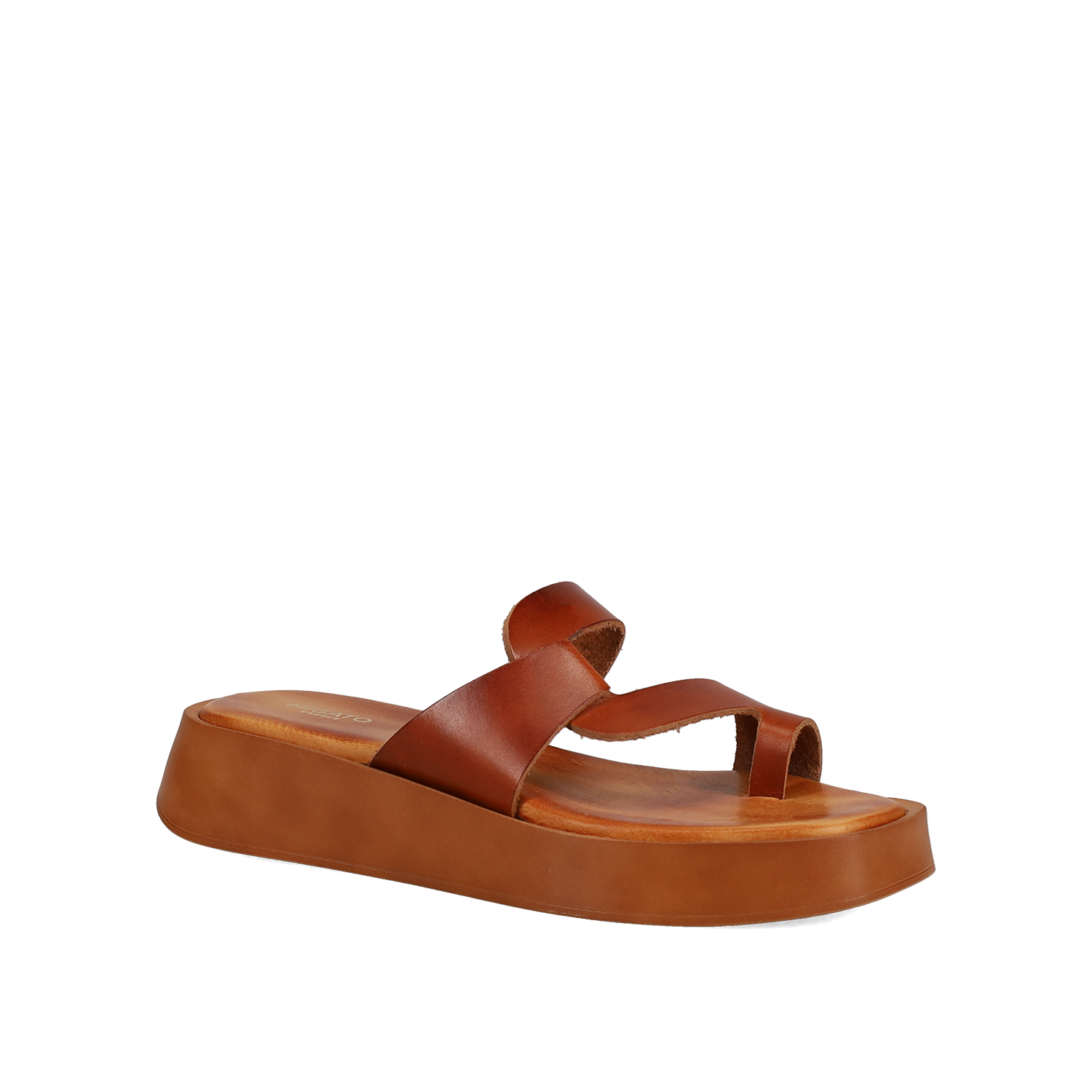 Ταμπά δερμάτινο flatform σανδάλι