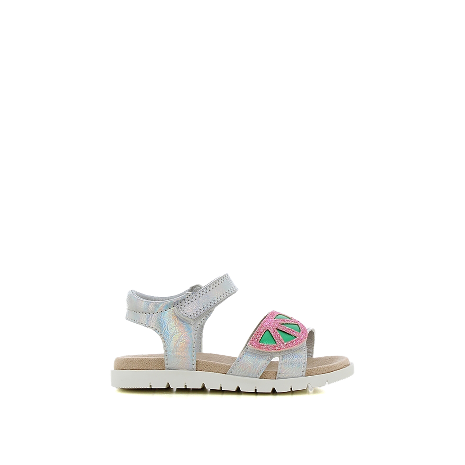 Ασημί παιδικό πέδιλο