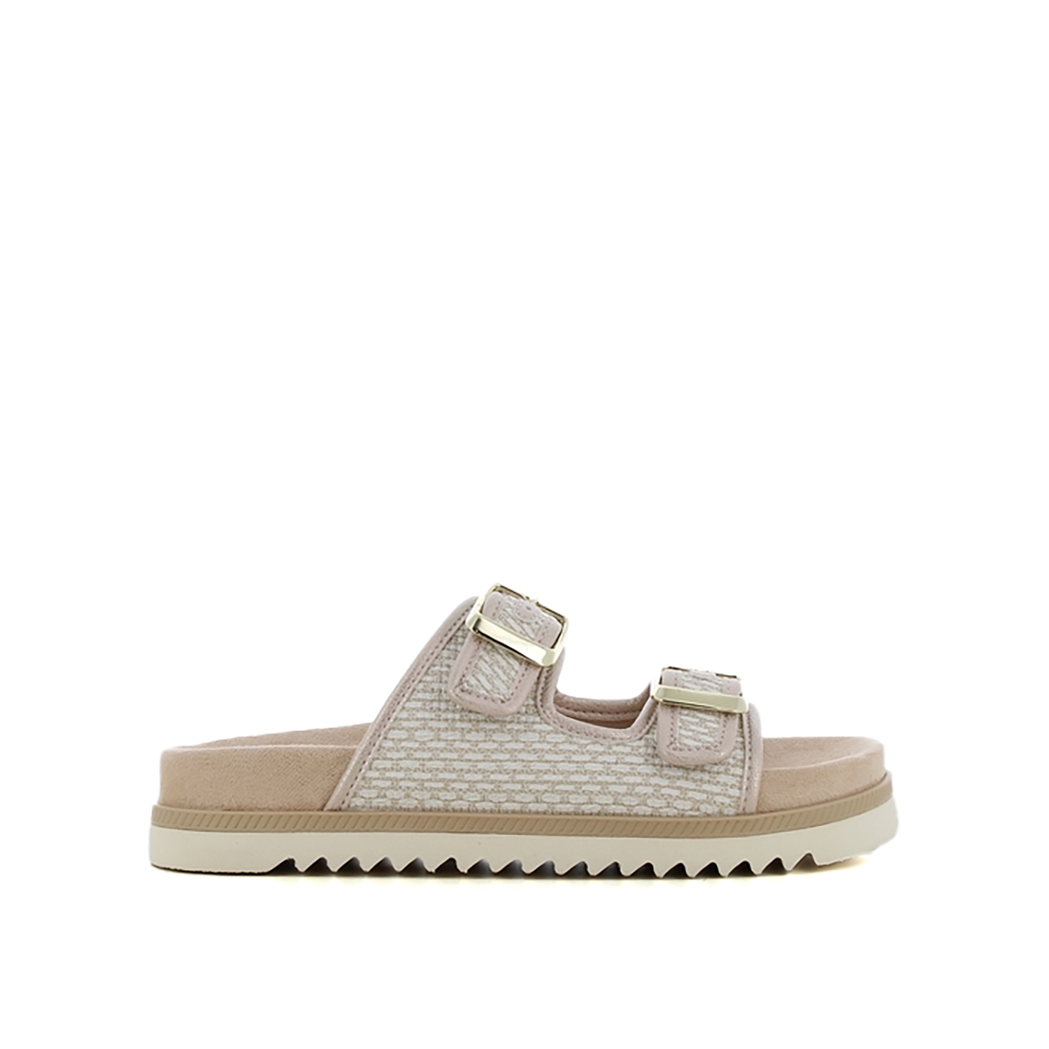 Μπεζ footbed σανδάλι