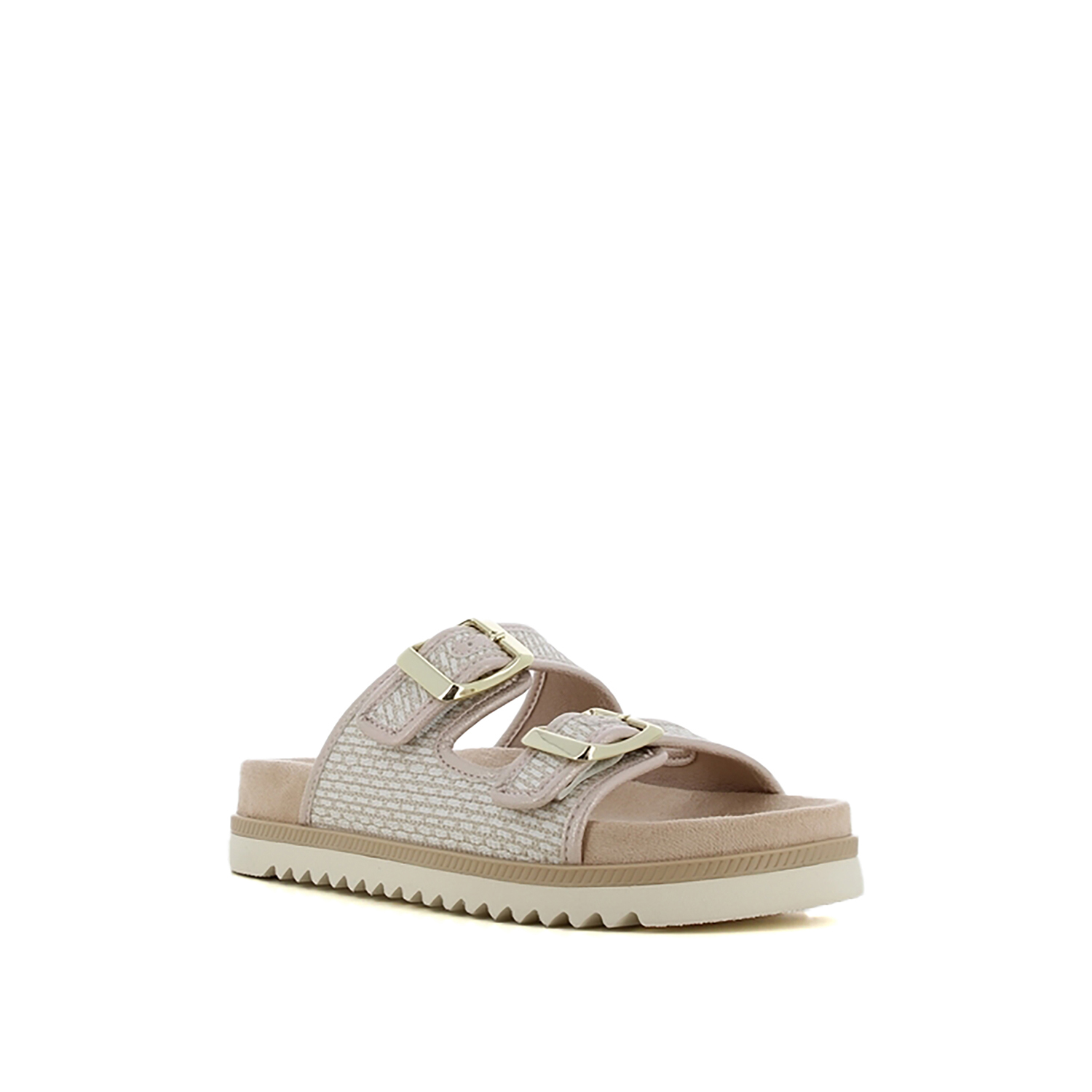 Μπεζ footbed σανδάλι φωτογραφία