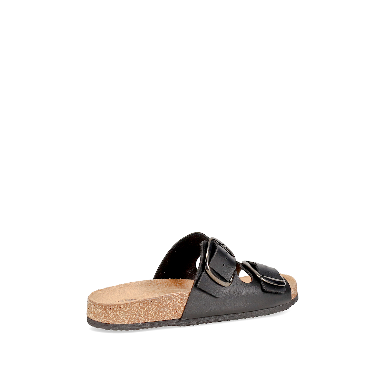 Μαύρο footbed σανδάλι φωτογραφία