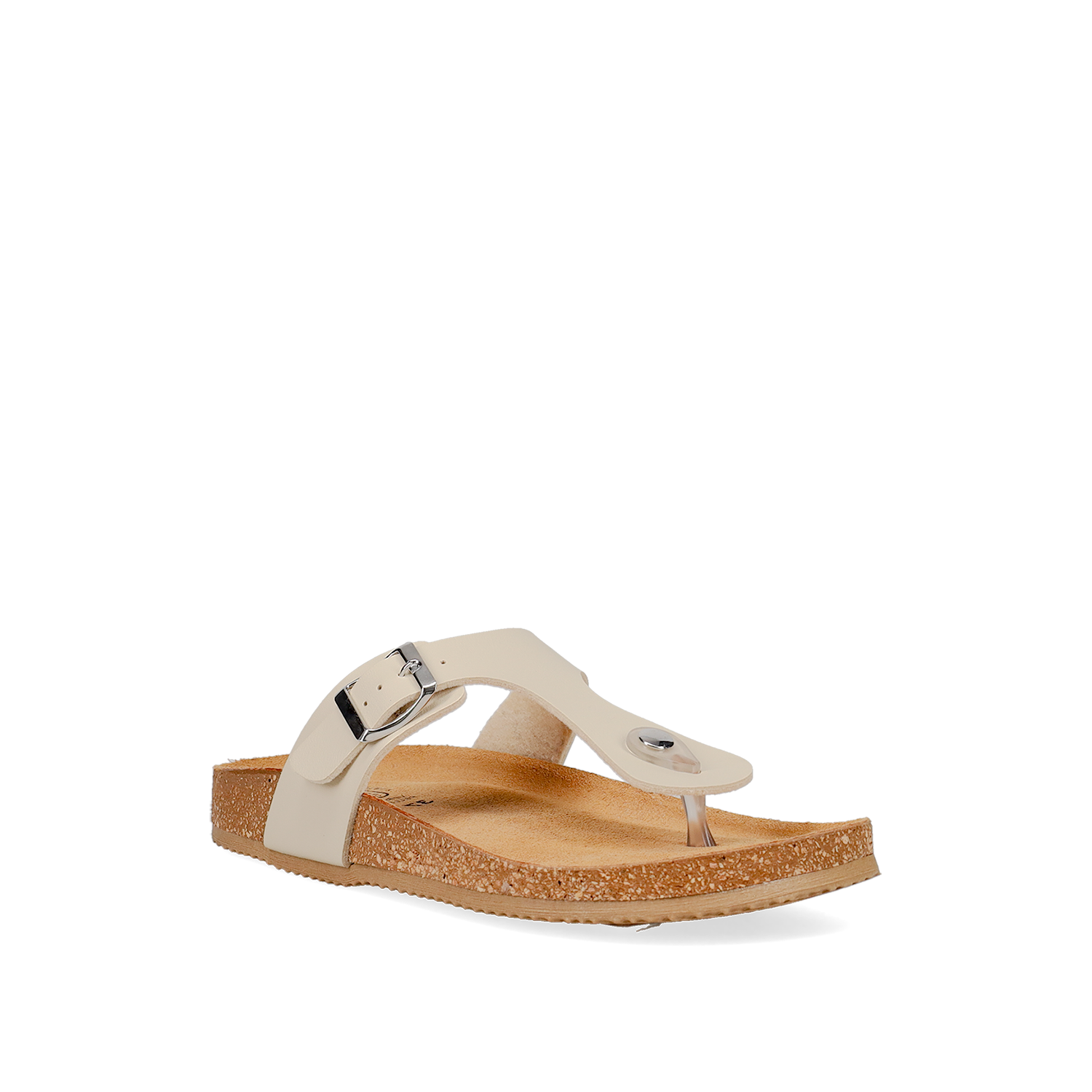 Μπεζ footbed σανδάλι φωτογραφία