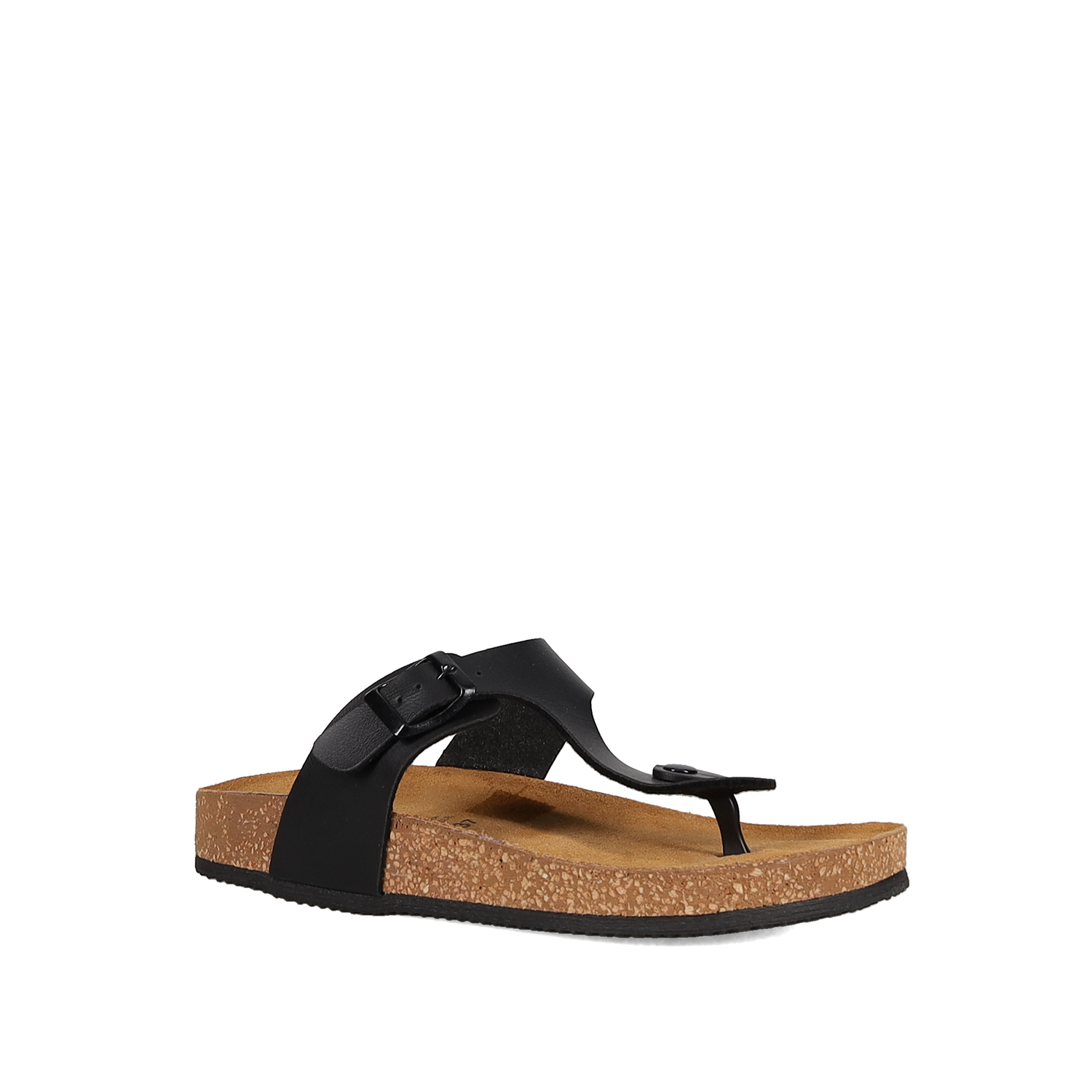 Μαύρο footbed σανδάλι φωτογραφία