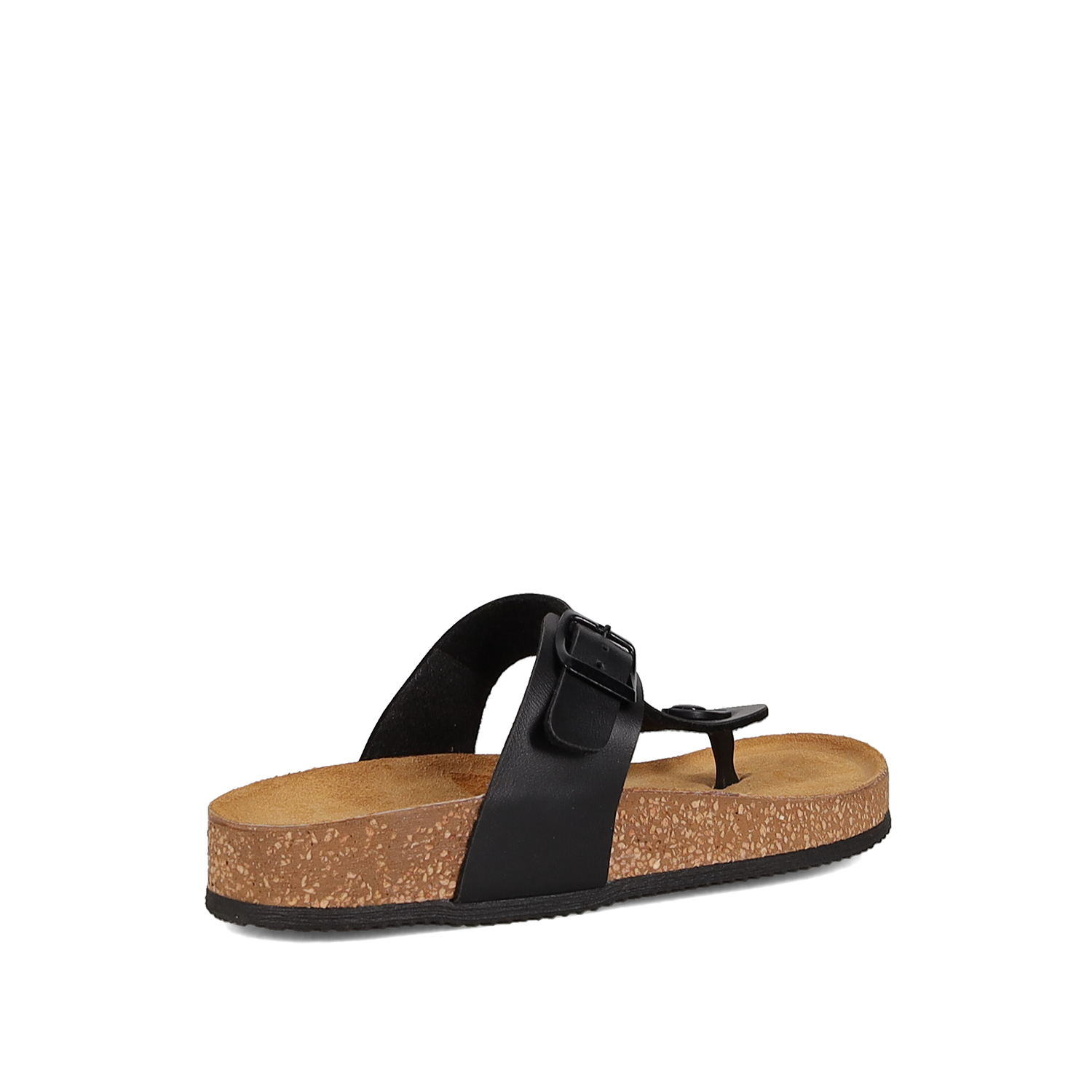 Μαύρο footbed σανδάλι φωτογραφία