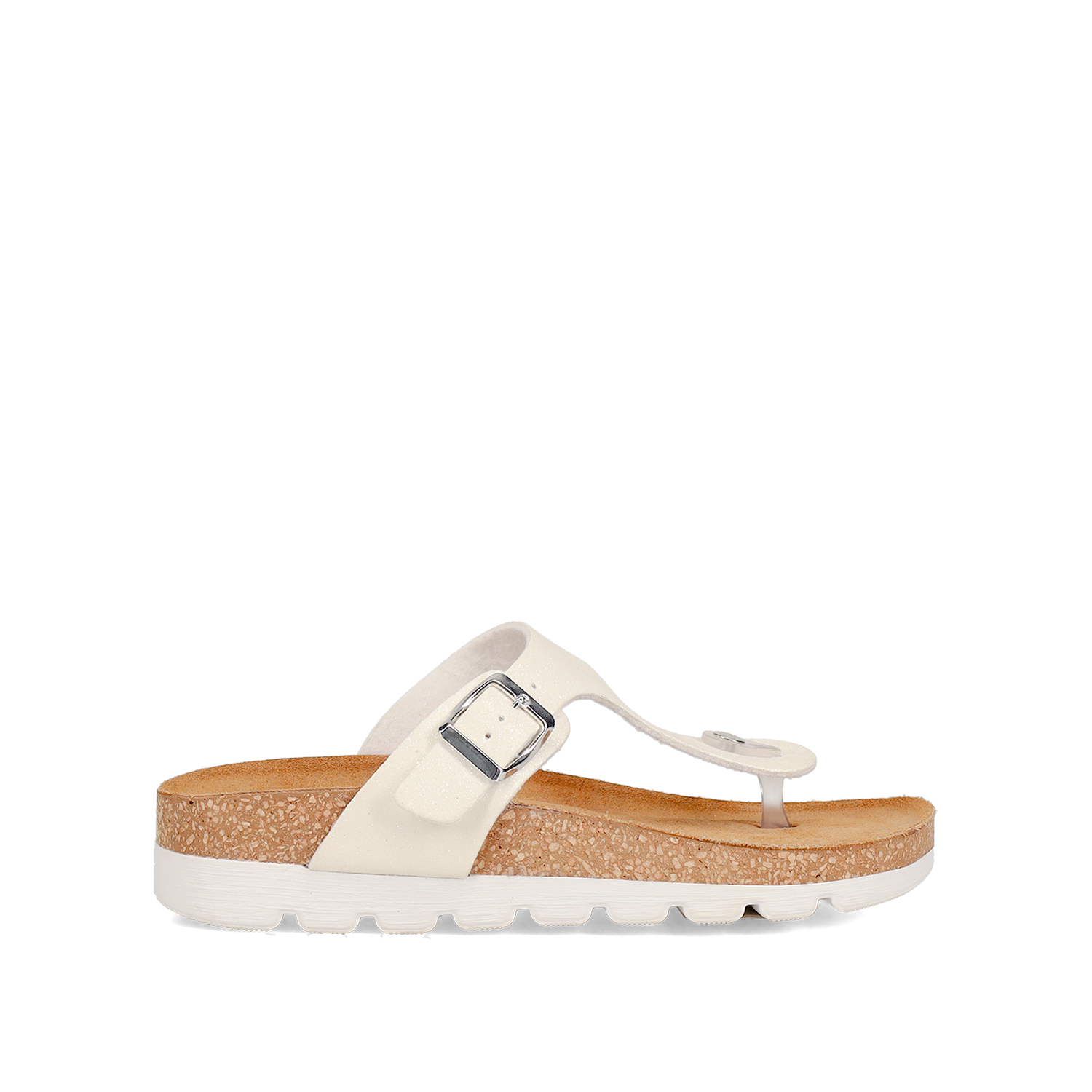 Λευκό footbed σανδάλι