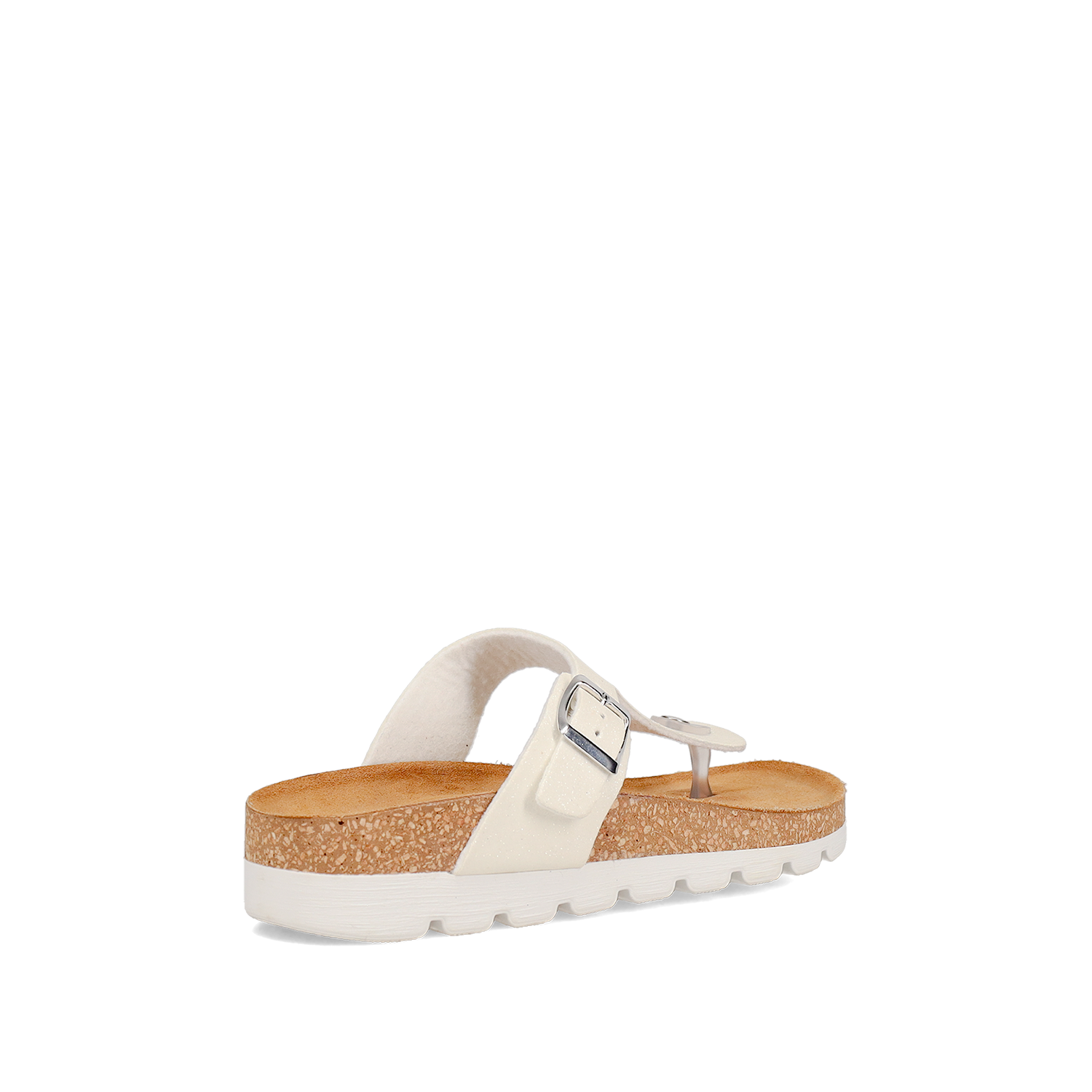 Λευκό footbed σανδάλι φωτογραφία