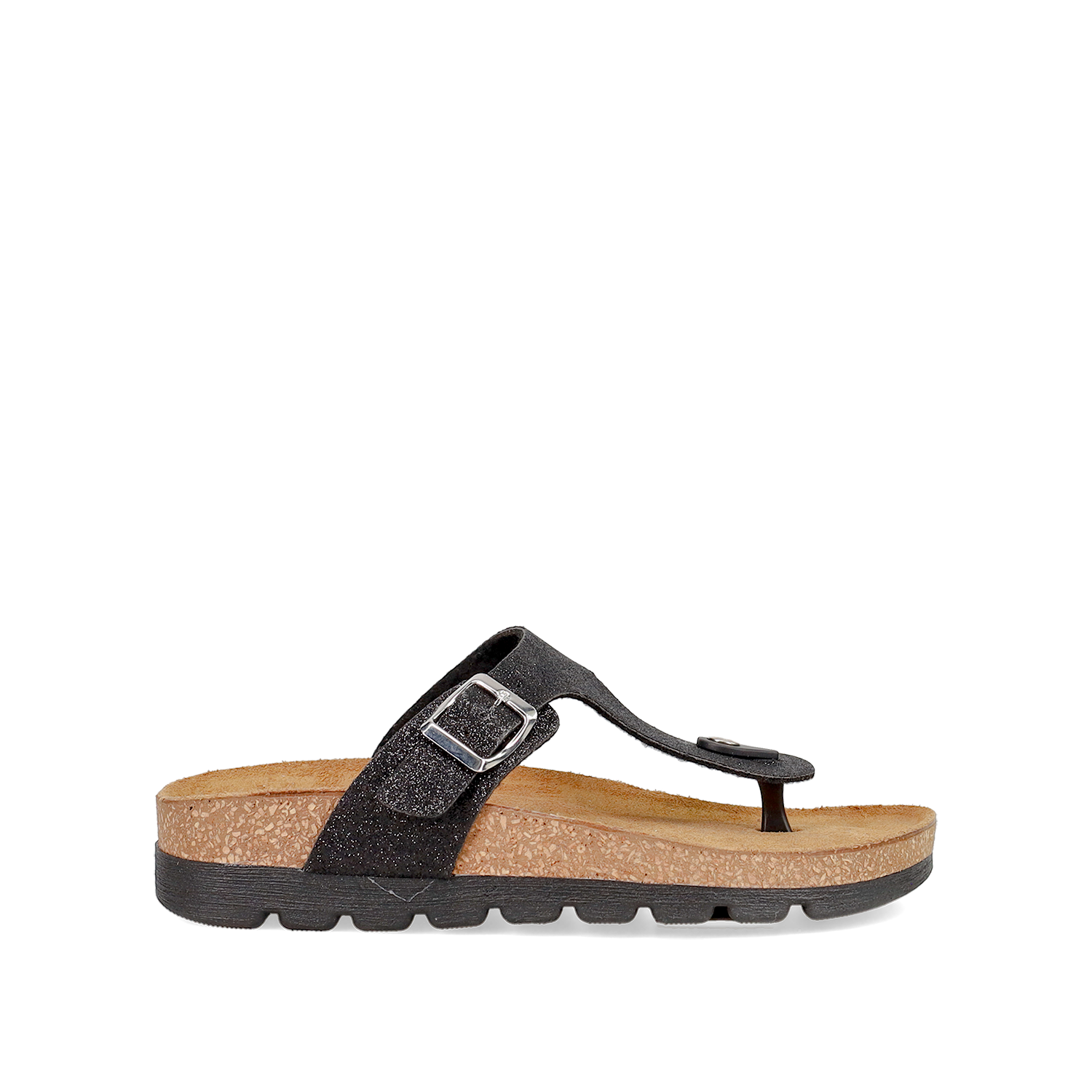 Μαύρο footbed σανδάλι