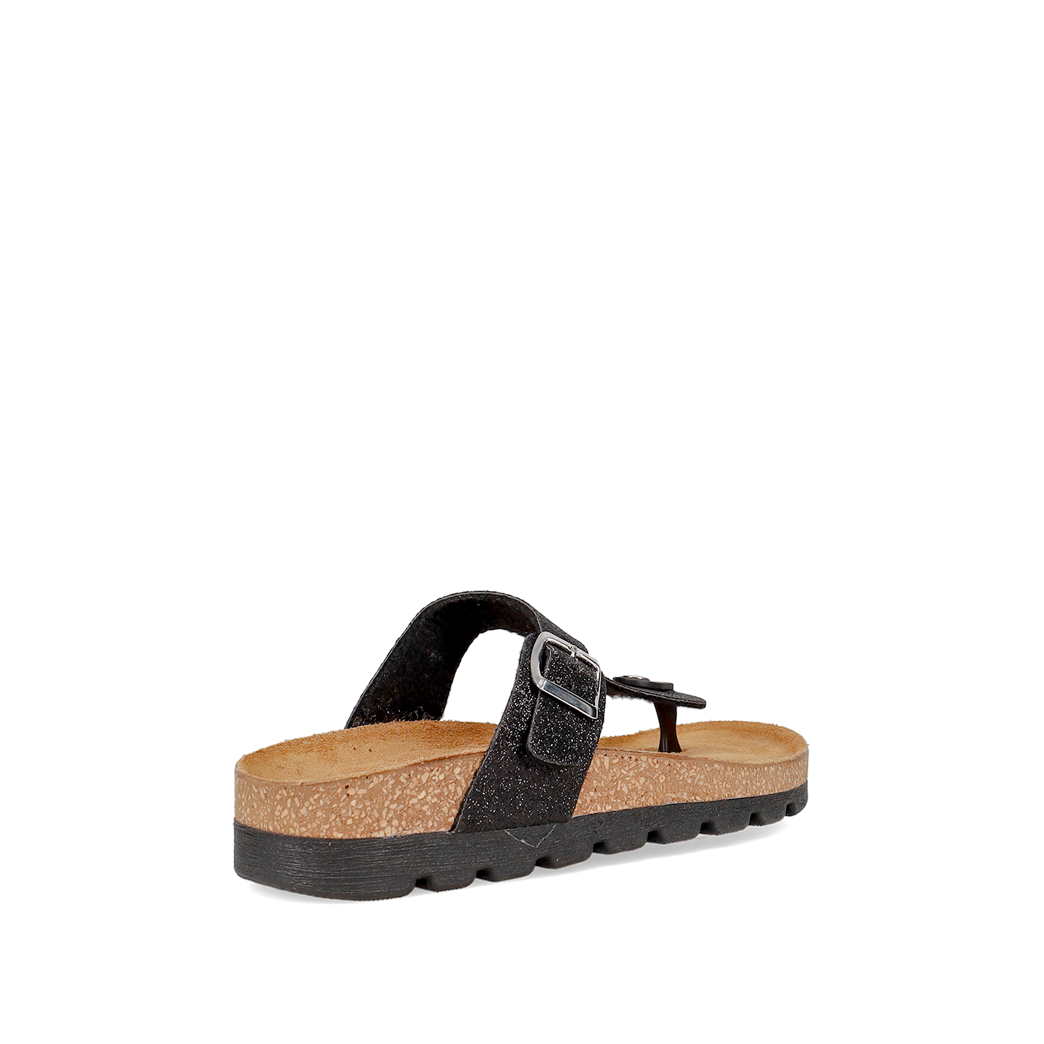 EASY WALK Μαύρο footbed σανδάλι - 3