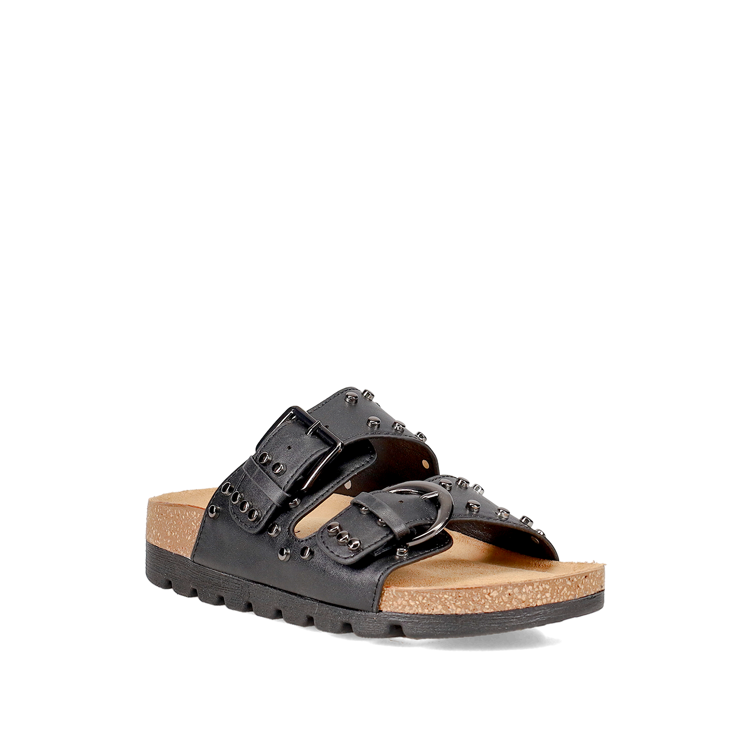 EASY WALK Μαύρο footbed σανδάλι - 2